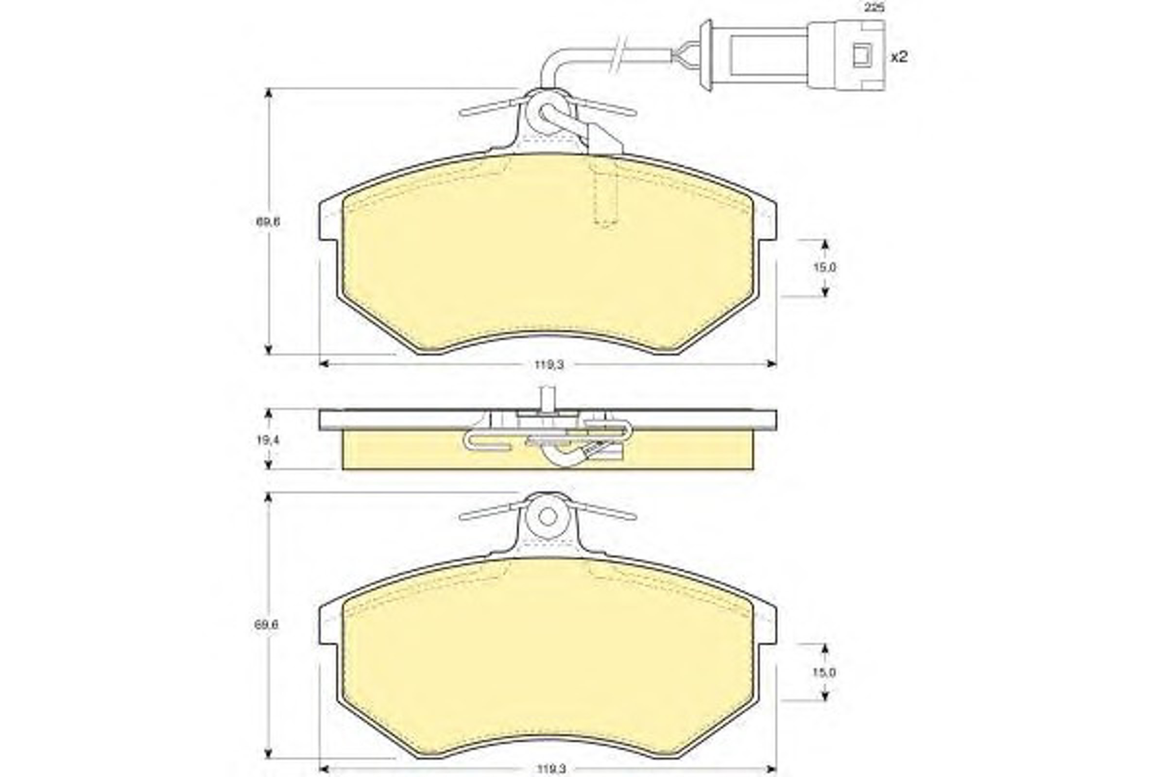 Комплект тормозных колодок дисковый тормоз GIRLING 6104041