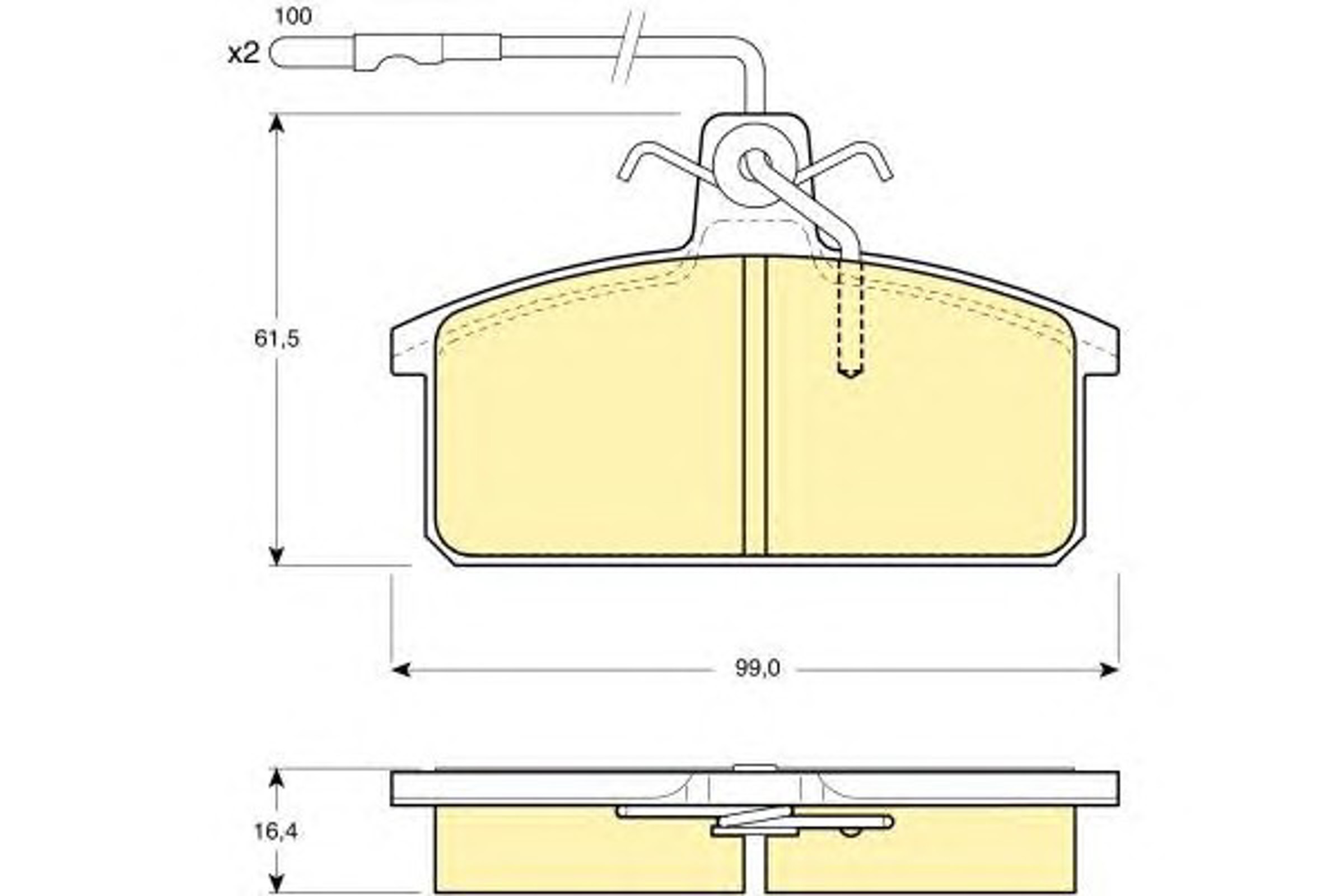 Колодки тормозные дисковые GIRLING 6104221