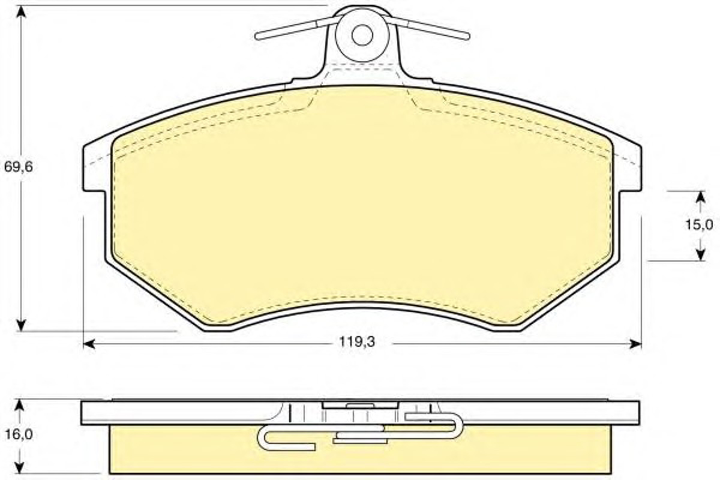 Колодки тормозные дисковые GIRLING 6104301