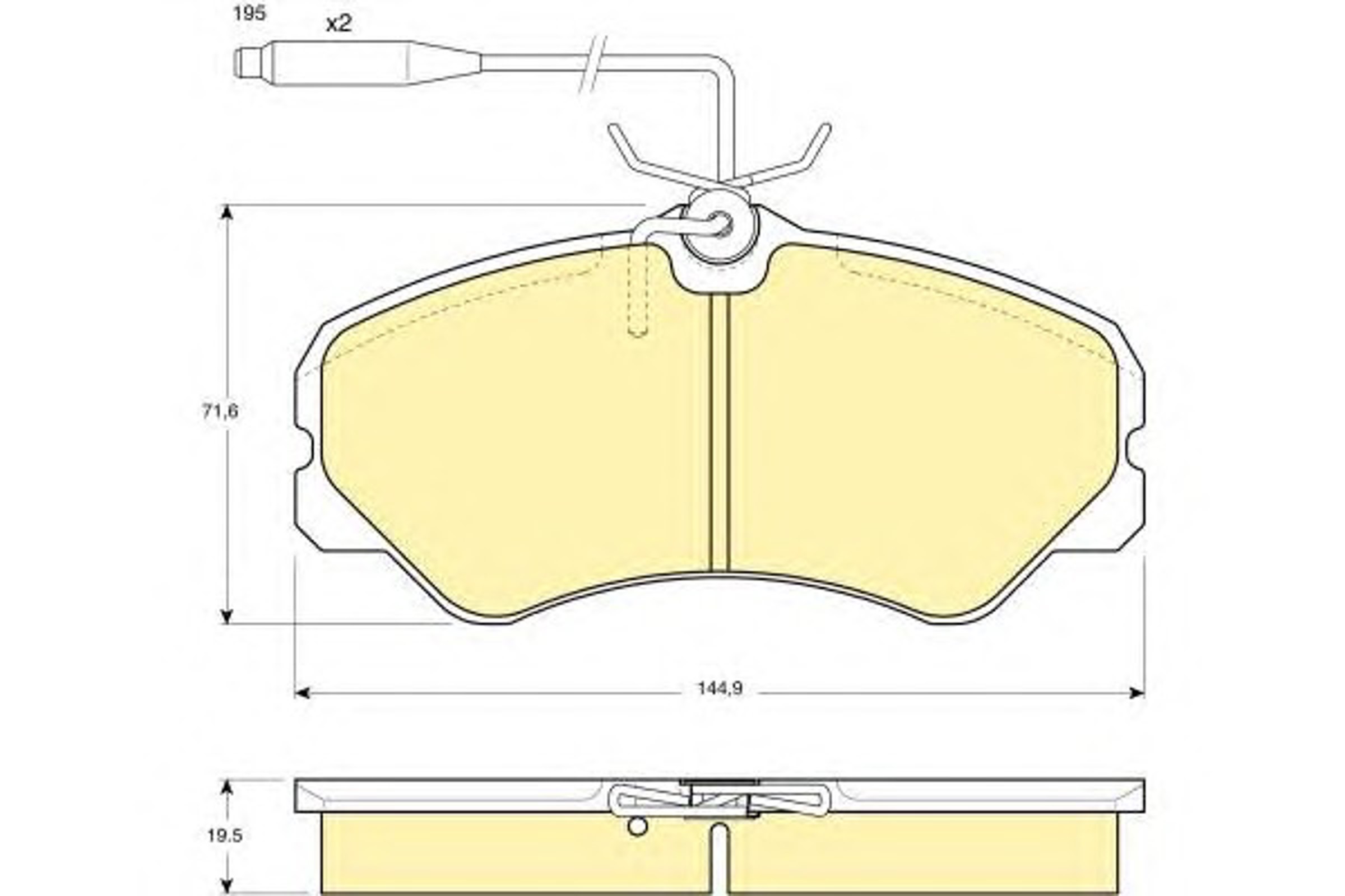 Комплект тормозных колодок дисковый тормоз GIRLING 6104471