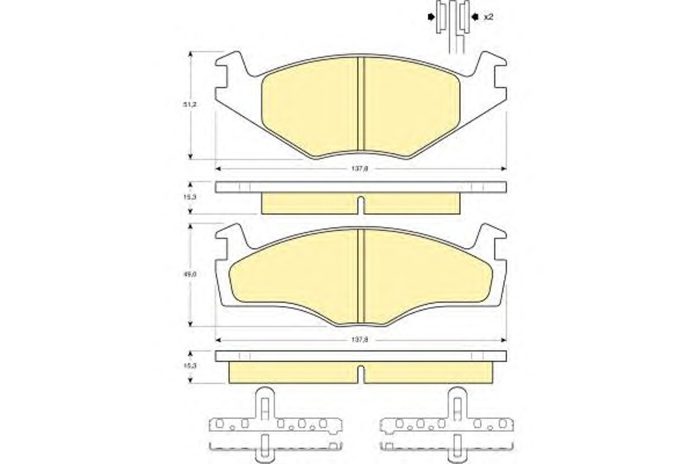 Комплект тормозных колодок дисковый тормоз GIRLING 6104595