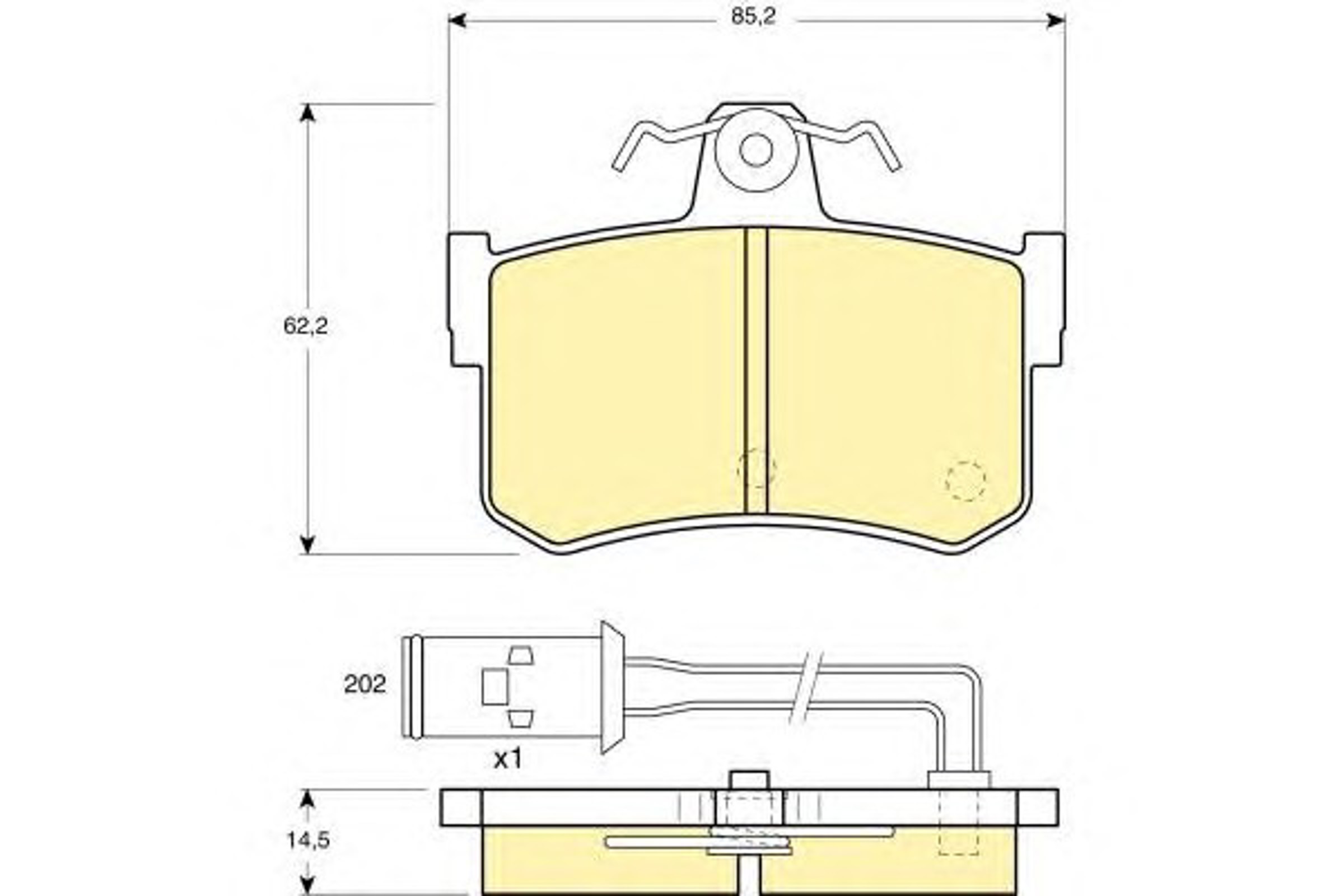 Комплект тормозных колодок дисковый тормоз GIRLING 6104869