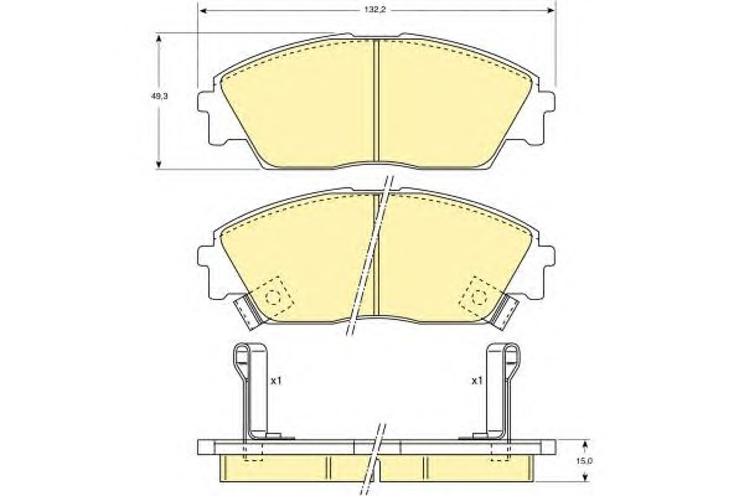 Колодки тормозные дисковые GIRLING 6107639