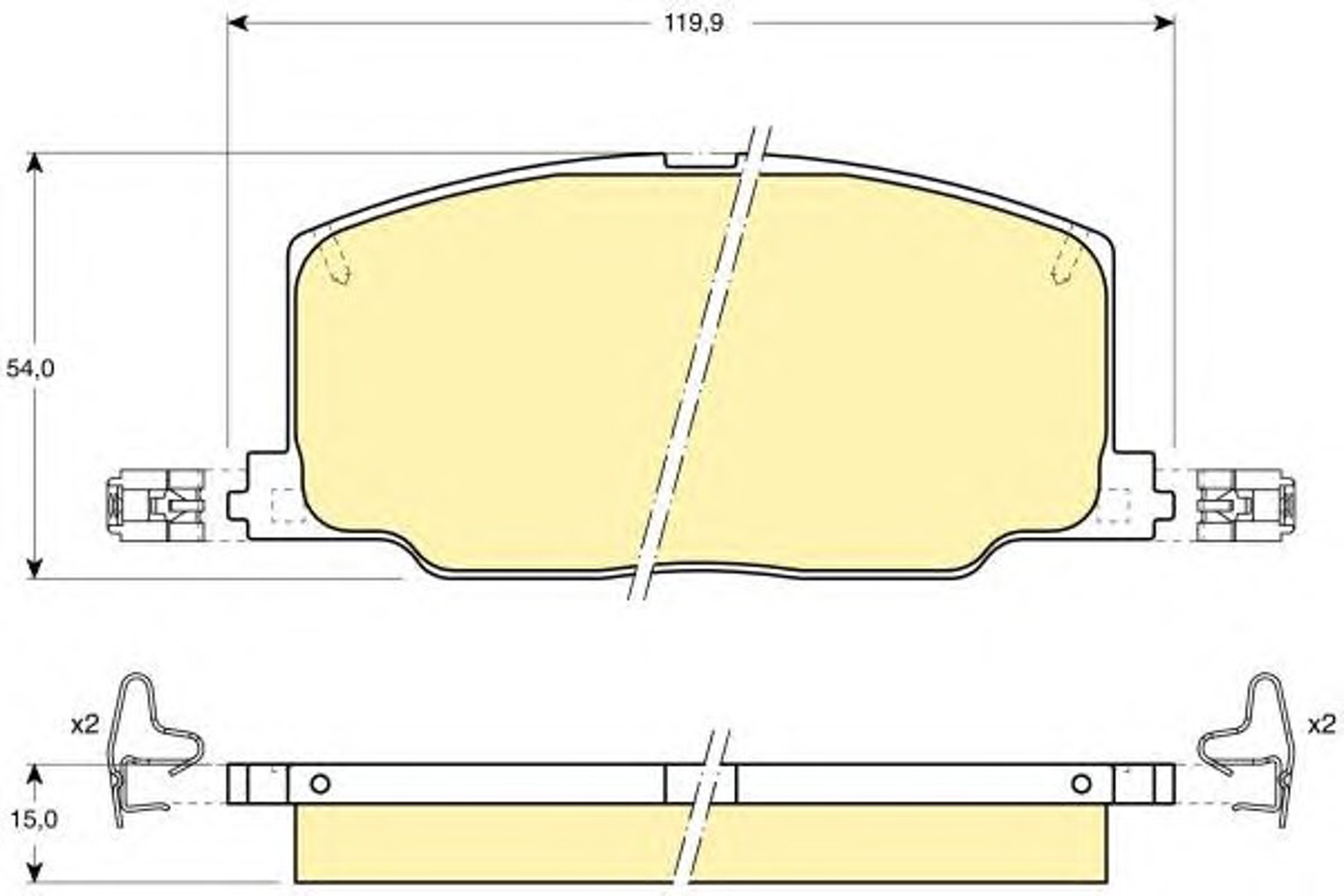 Комплект тормозных колодок дисковый тормоз GIRLING 6107989