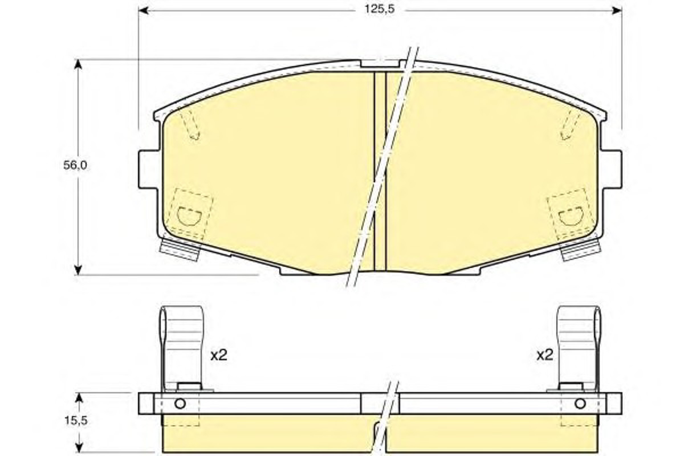 Комплект тормозных колодок дисковый тормоз GIRLING 6108809