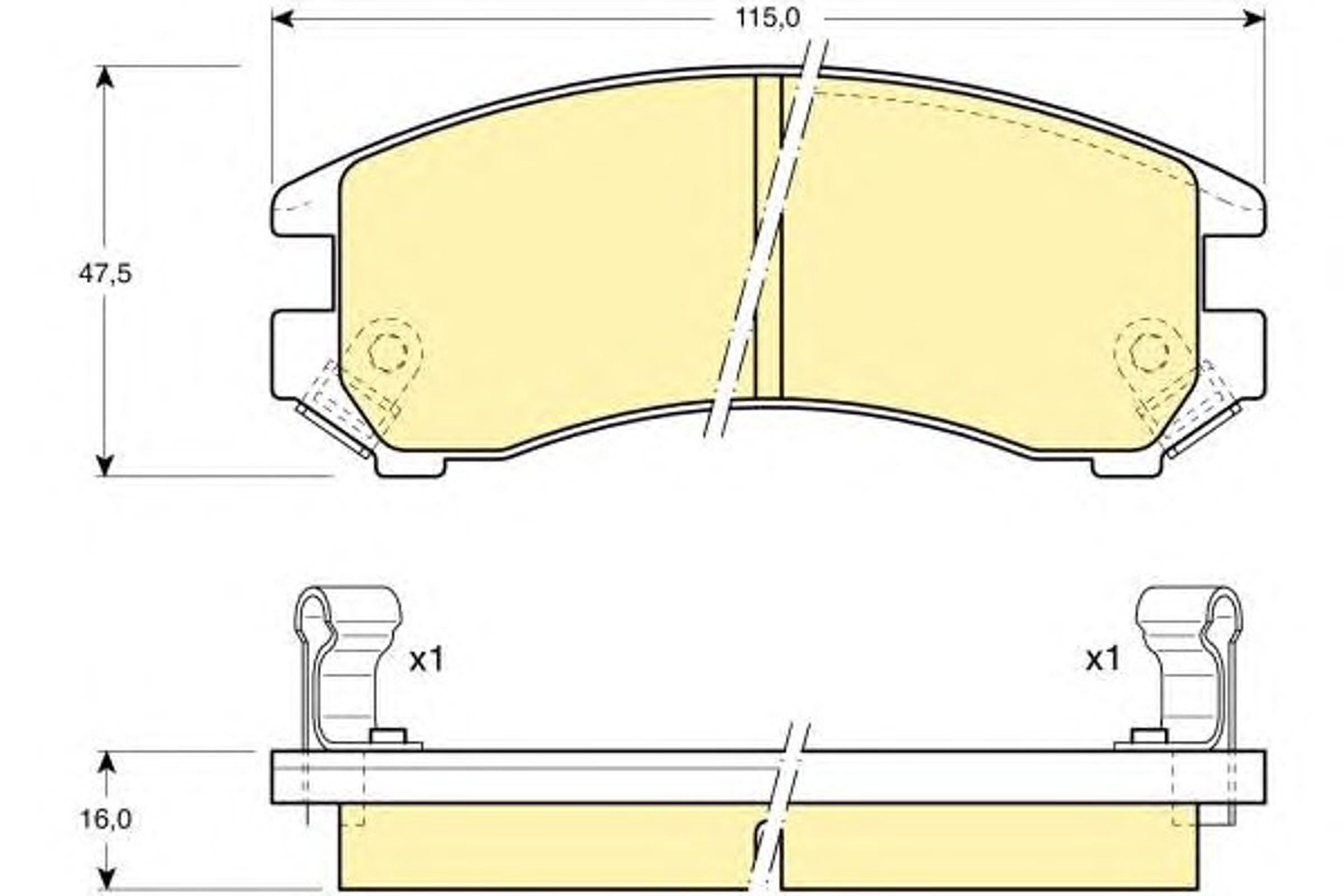 Колодки тормозные дисковые GIRLING 6108829