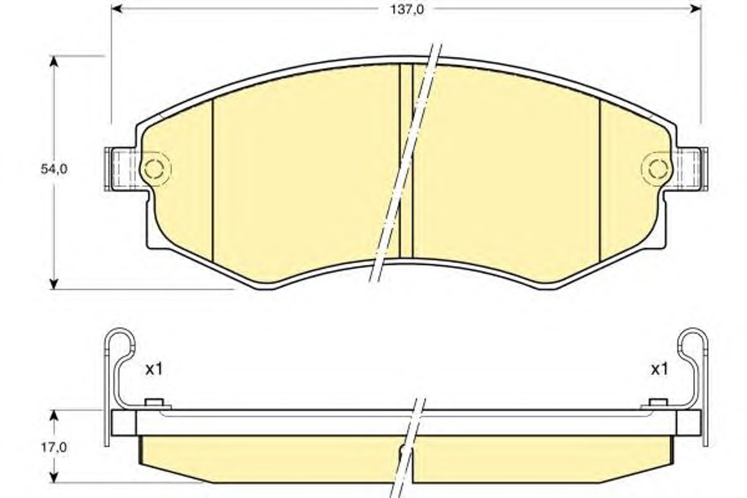 Колодки тормозные дисковые GIRLING 6108959