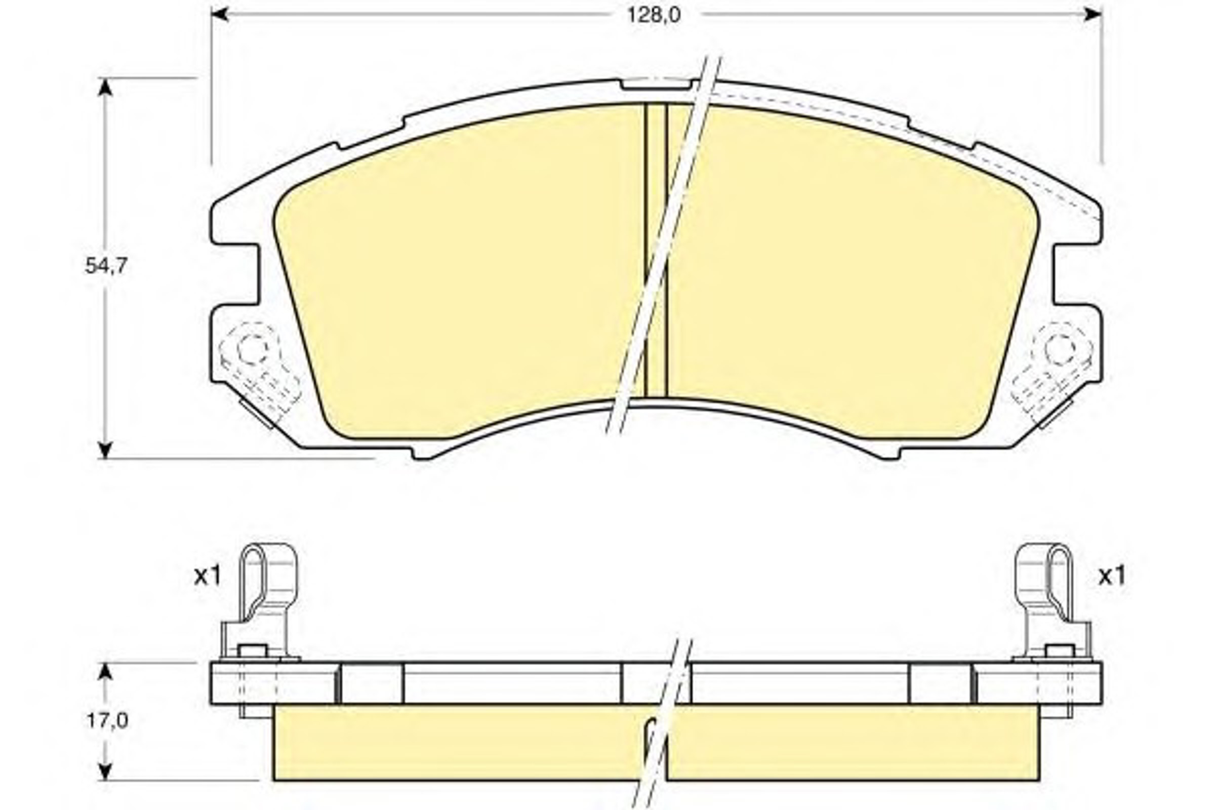 Комплект тормозных колодок дисковый тормоз GIRLING 6109899