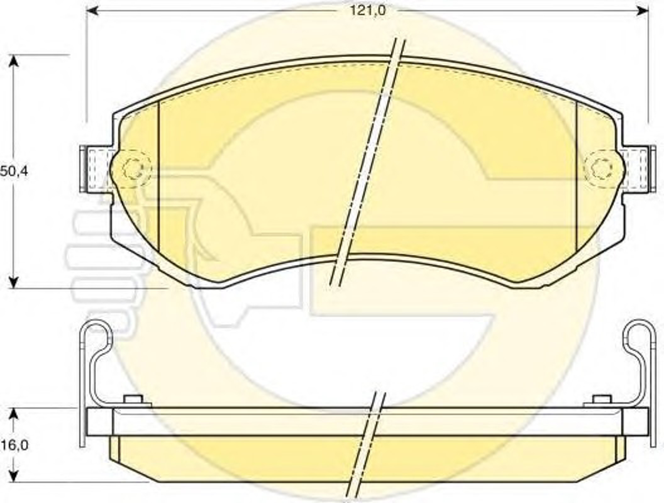 Колодки тормозные дисковые GIRLING 6110099