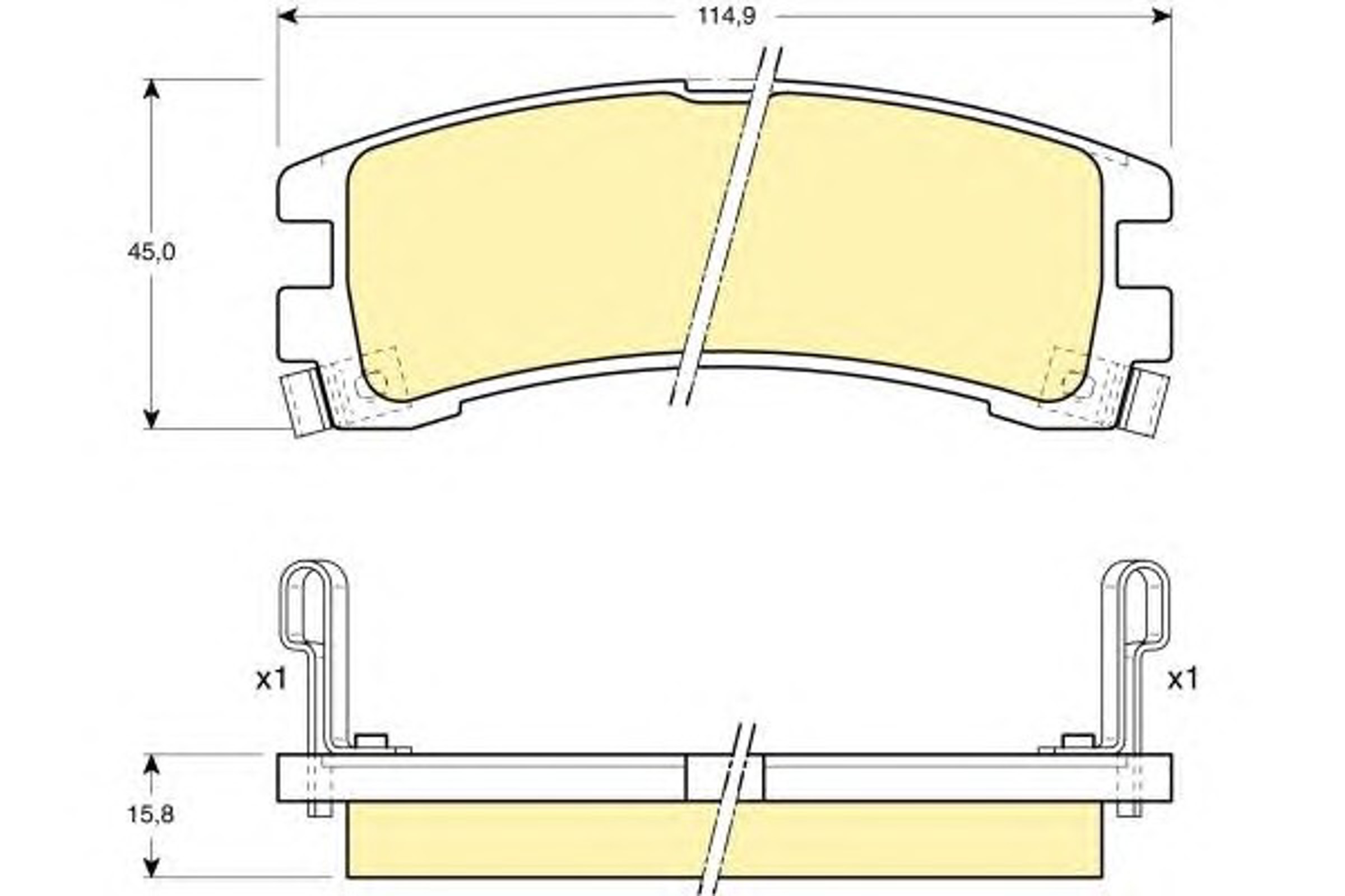 Колодки тормозные дисковые GIRLING 6110189