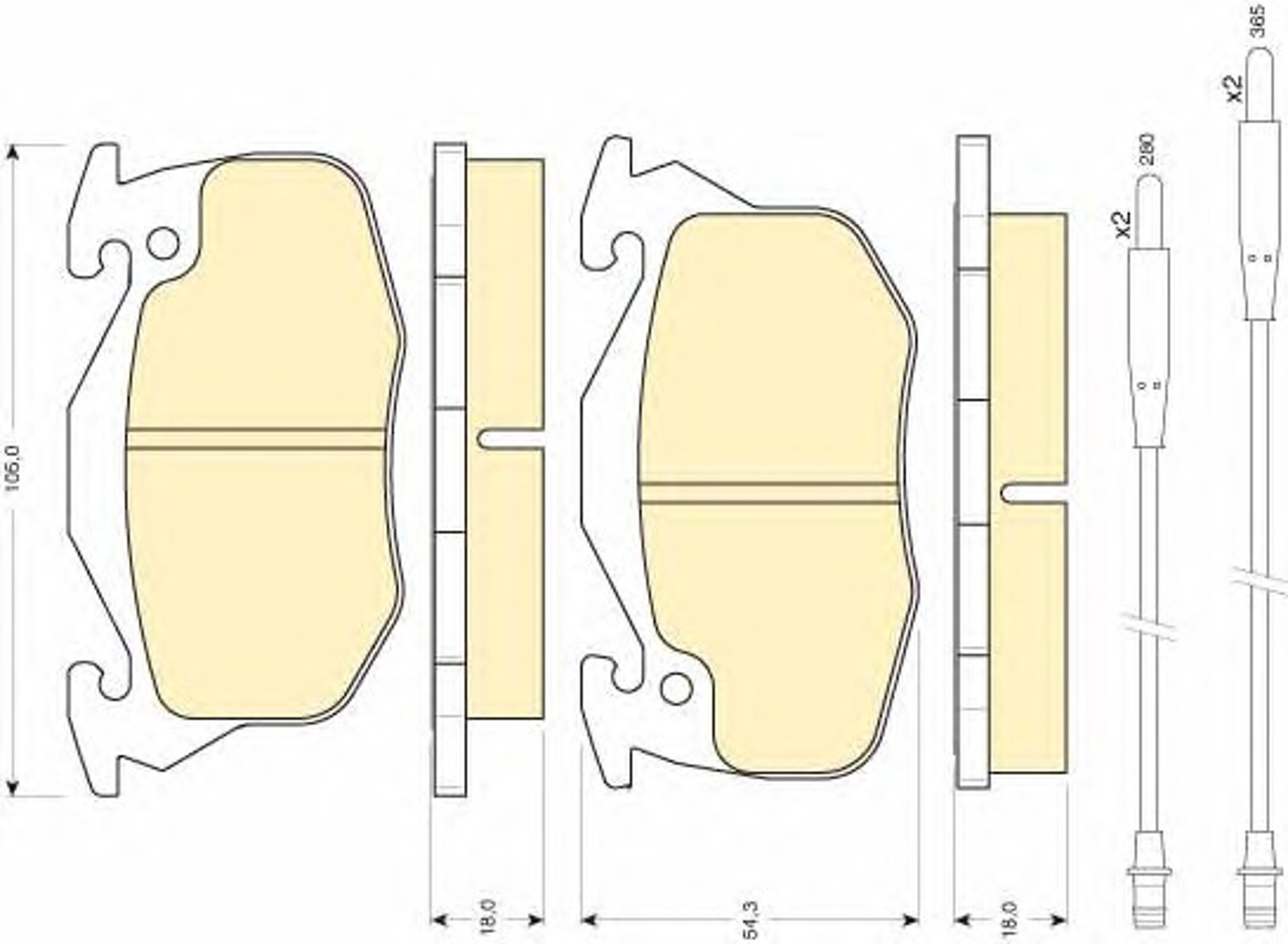 Комплект тормозных колодок дисковый тормоз GIRLING 6110333