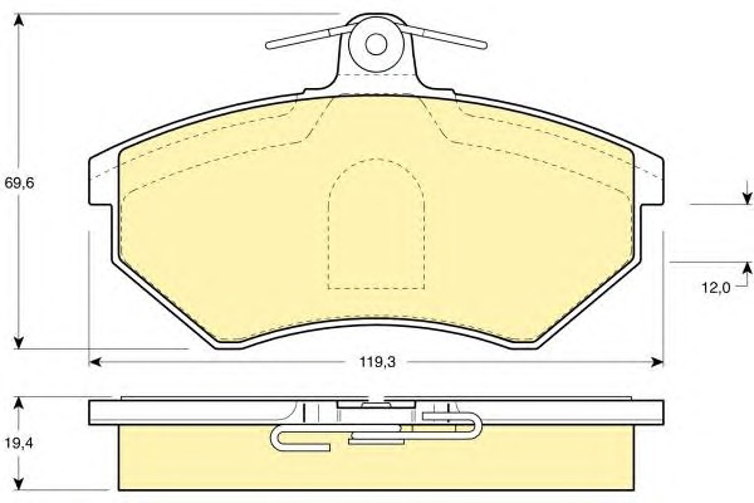 Колодки тормозные дисковые GIRLING 6110441
