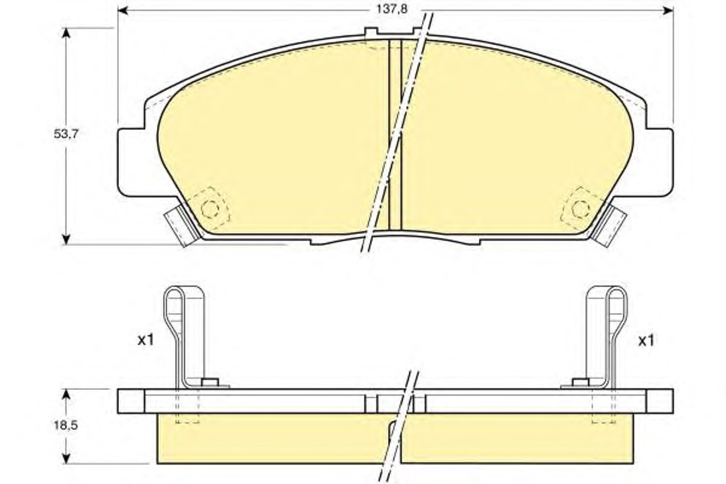 Колодки тормозные дисковые GIRLING 6110619