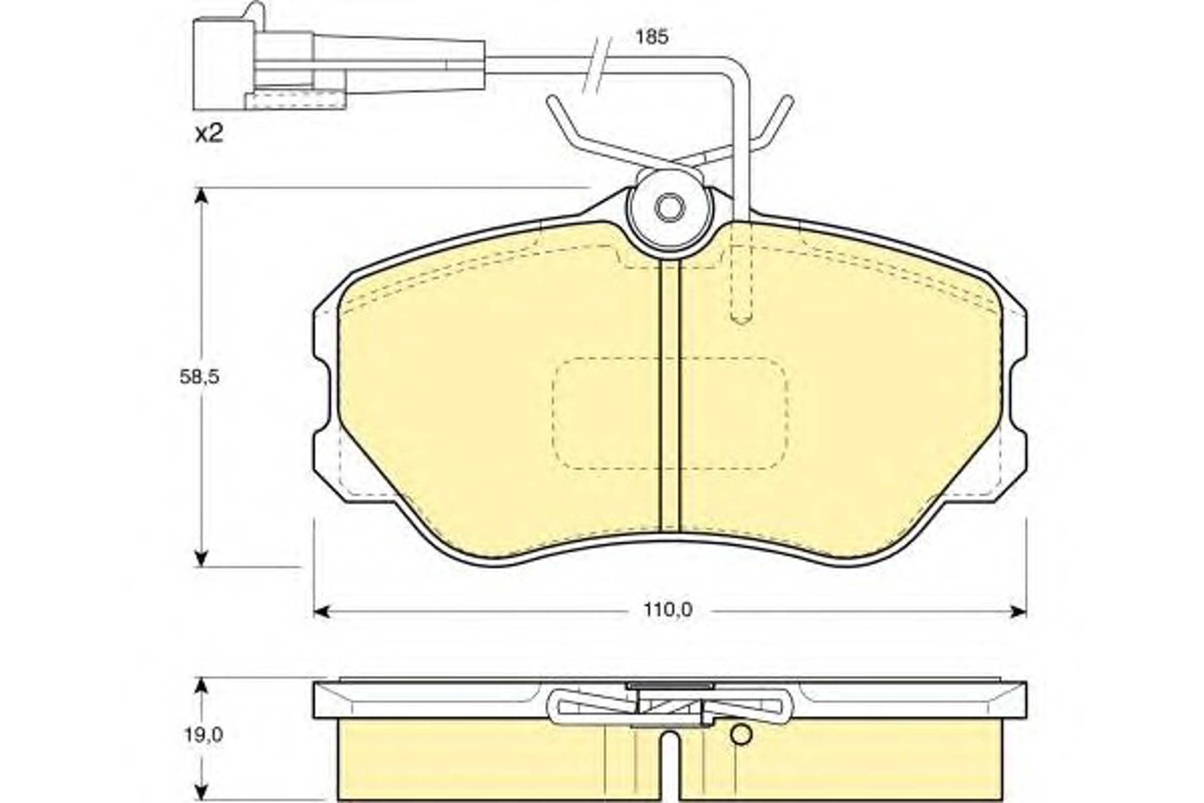 Колодки тормозные дисковые GIRLING 6110951