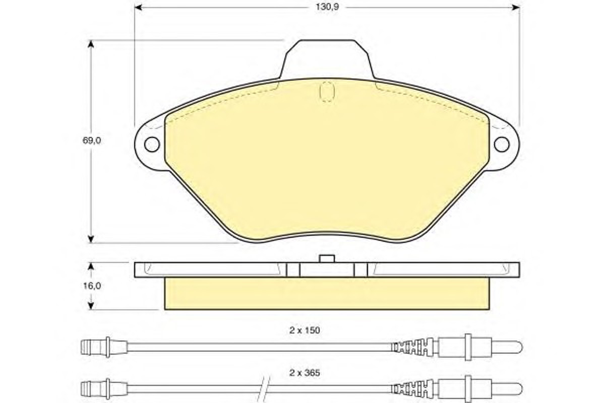 Колодки тормозные дисковые GIRLING 6111023