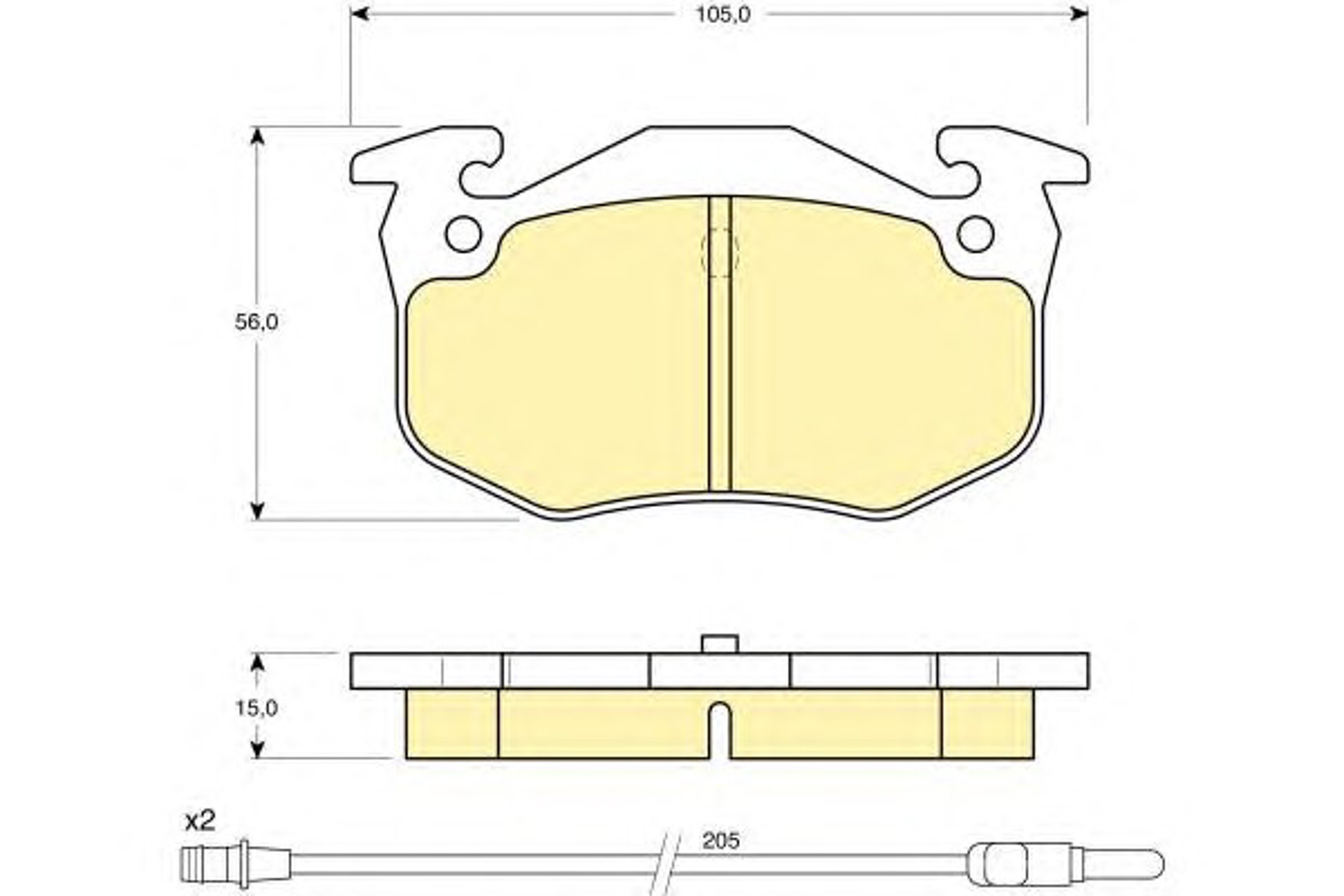 Колодки тормозные дисковые GIRLING 6111203