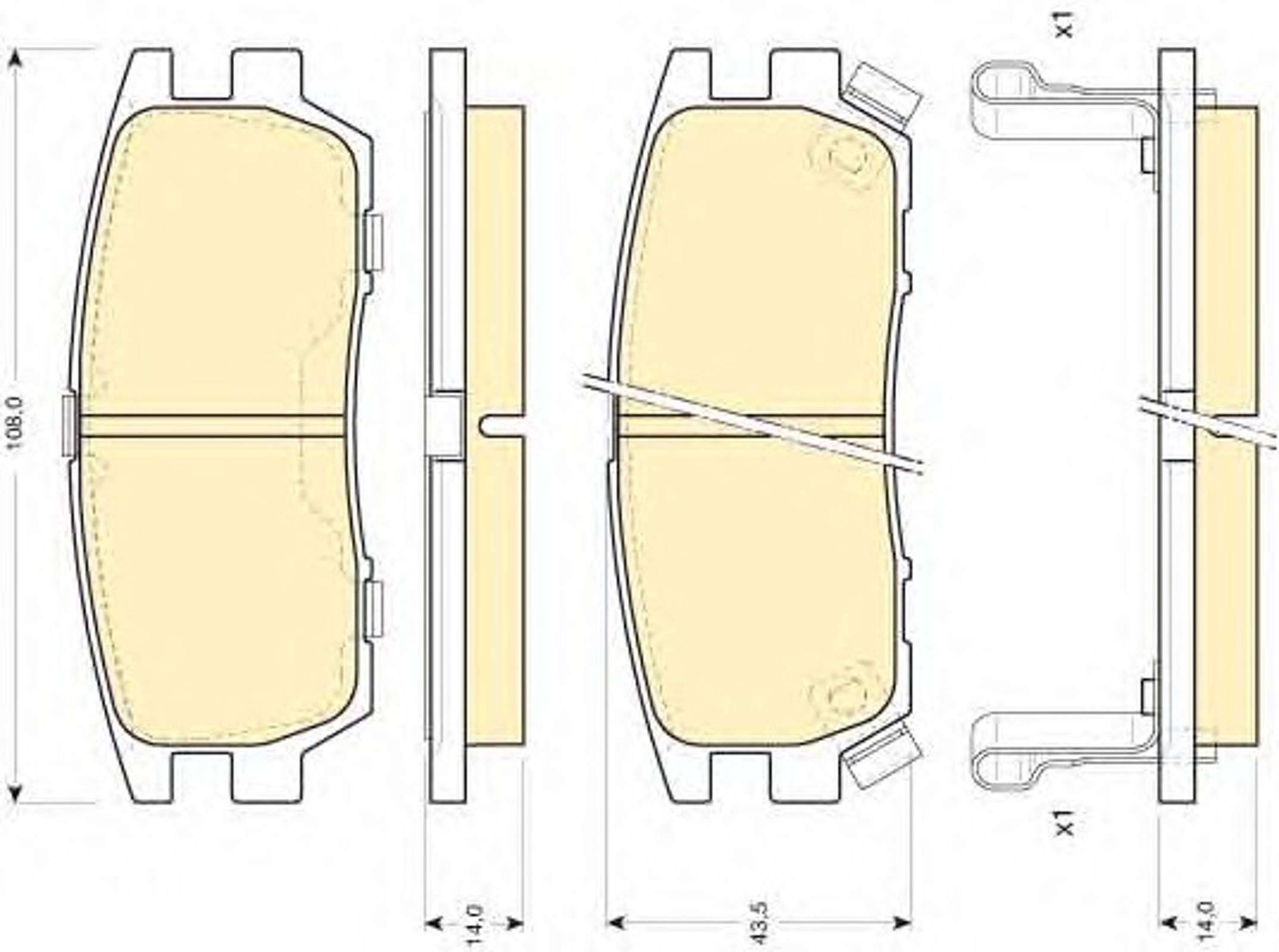 Колодки тормозные дисковые GIRLING 6111279