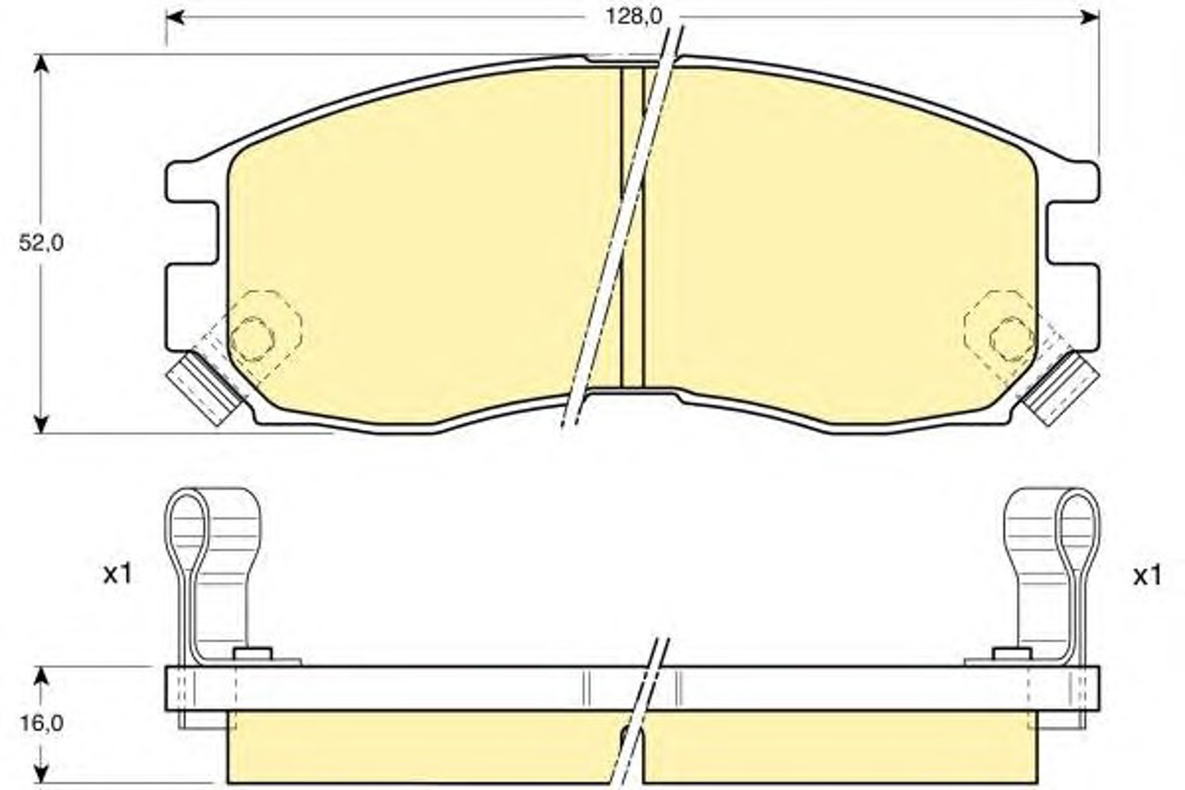 Колодки тормозные дисковые комплект GIRLING 6111289