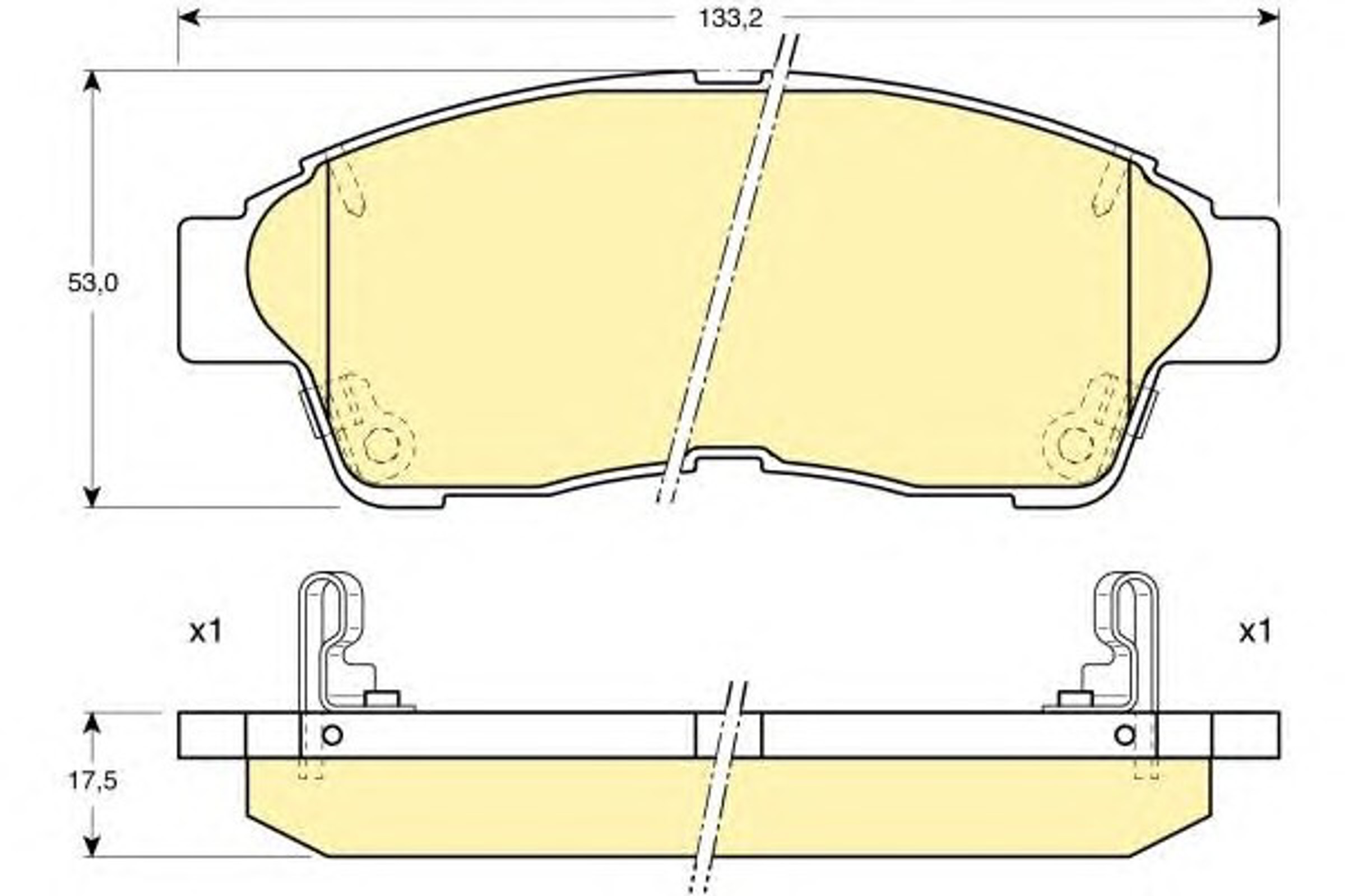 Колодки тормозные дисковые GIRLING 6111439