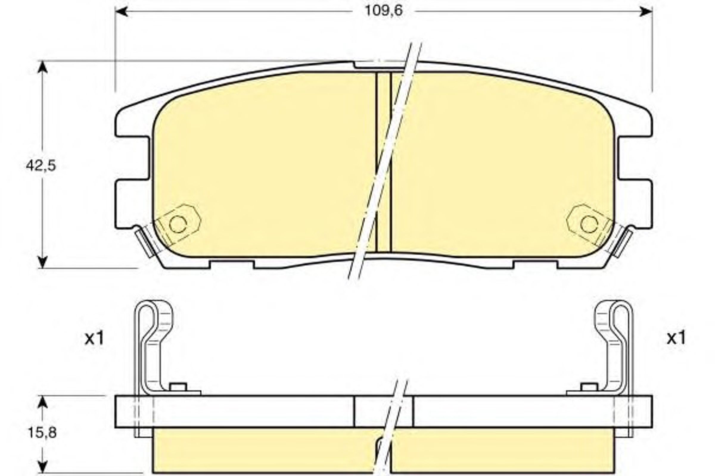 Колодки тормозные дисковые комплект GIRLING 6111879