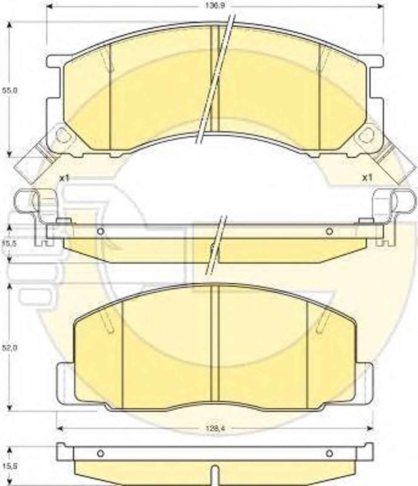 Колодки тормозные дисковые GIRLING 6111959