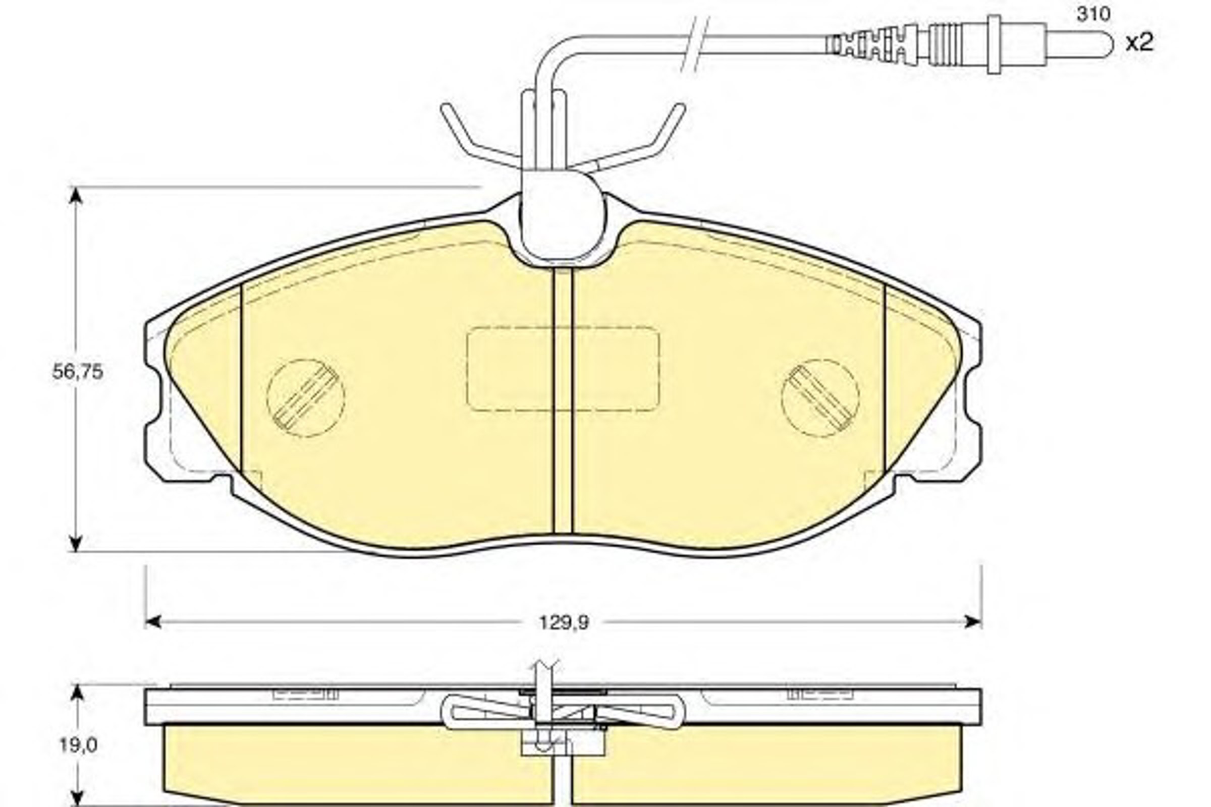 Колодки тормозные дисковые GIRLING 6112591