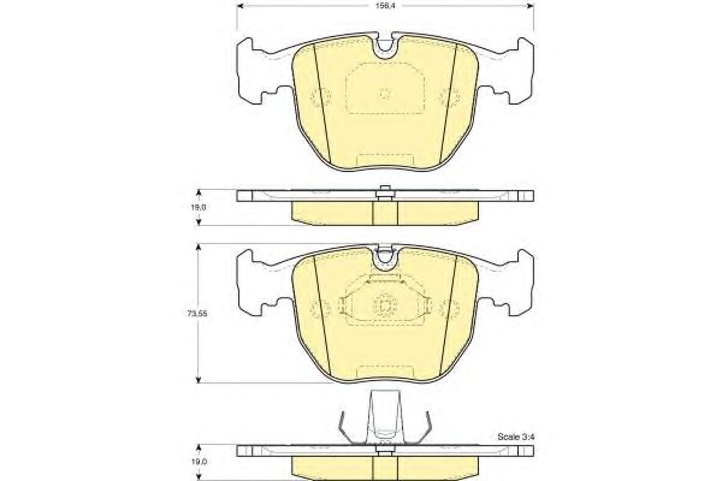 Колодки тормозные дисковые комплект GIRLING 6112612