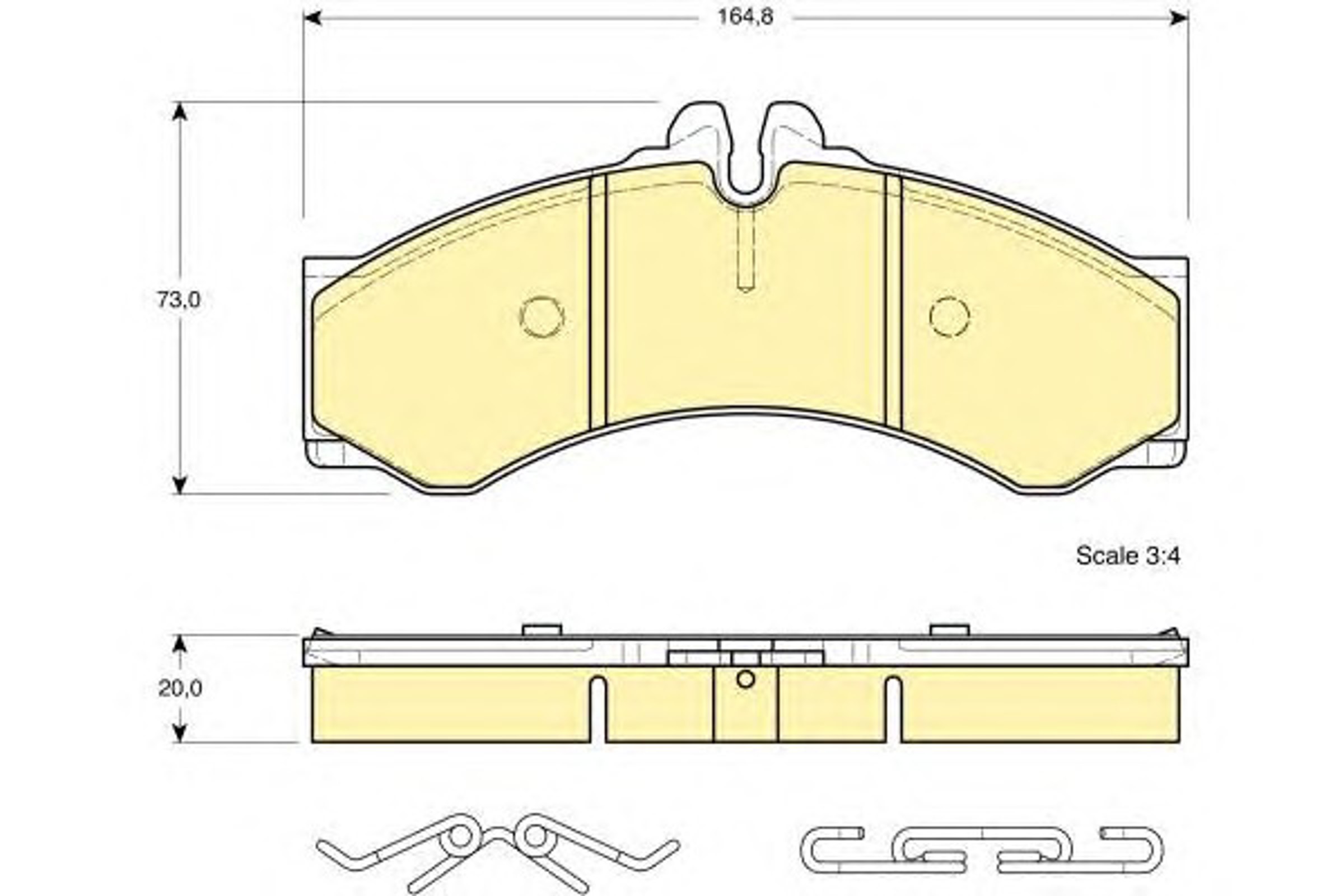 Комплект тормозных колодок дисковый тормоз GIRLING 6112889
