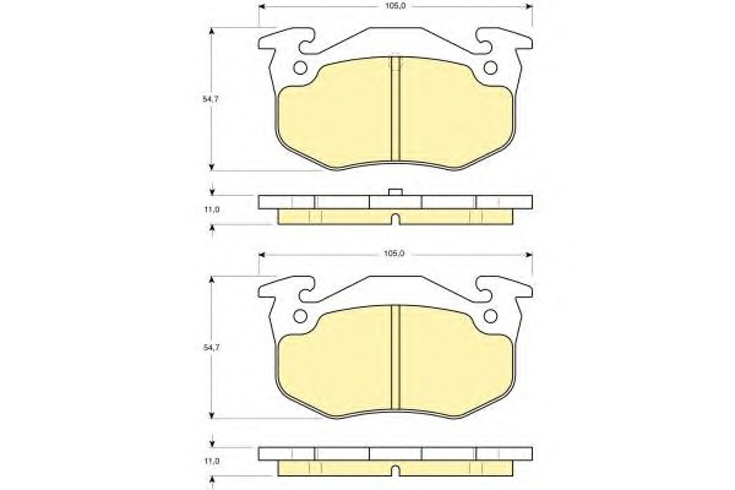 Колодки тормозные дисковые GIRLING 6113053