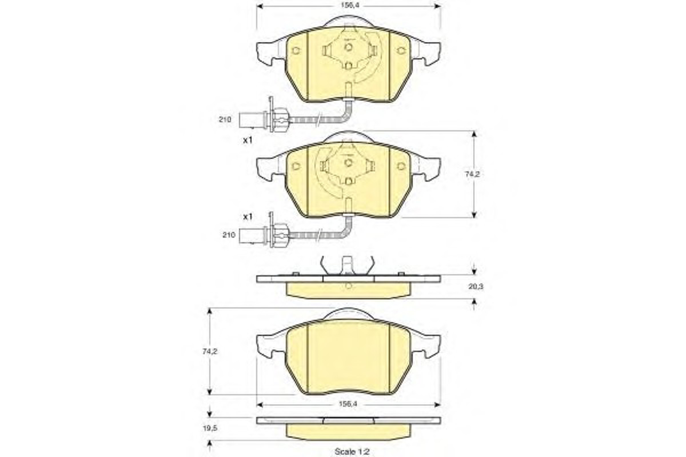 Колодки тормозные дисковые комплект GIRLING 6113072