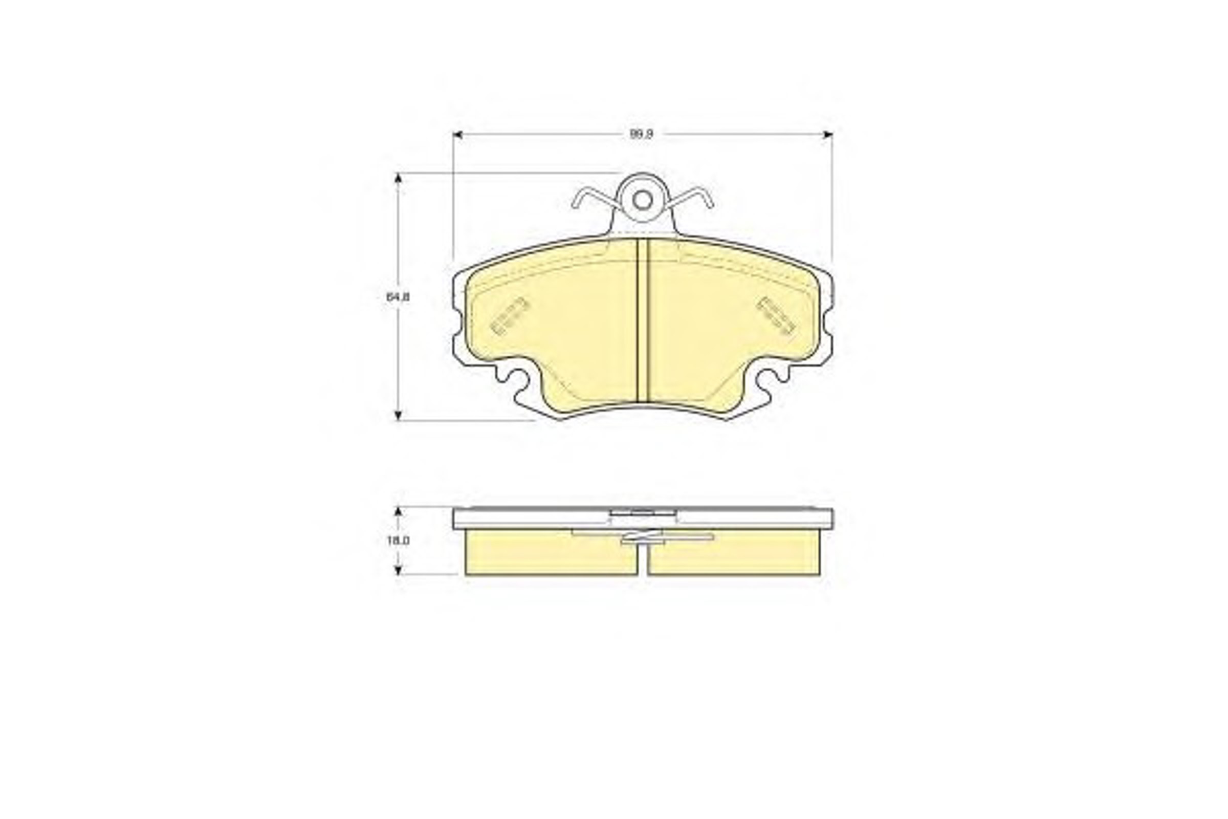 Комплект тормозных колодок дисковый тормоз GIRLING 6113321