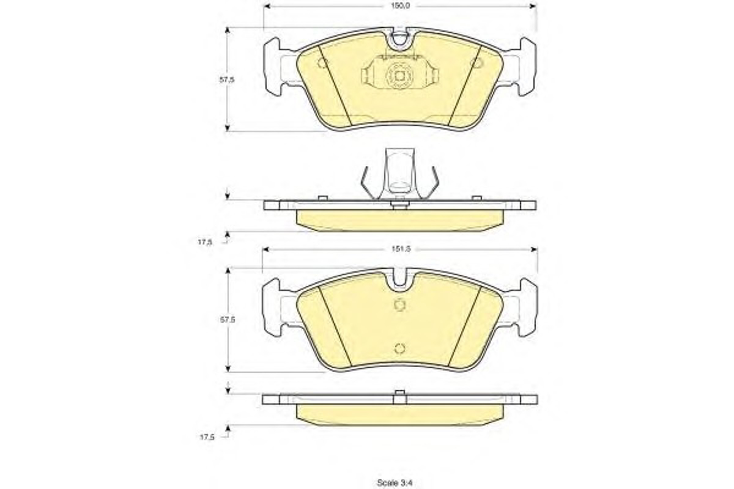 Колодки тормозные дисковые комплект GIRLING 6113482