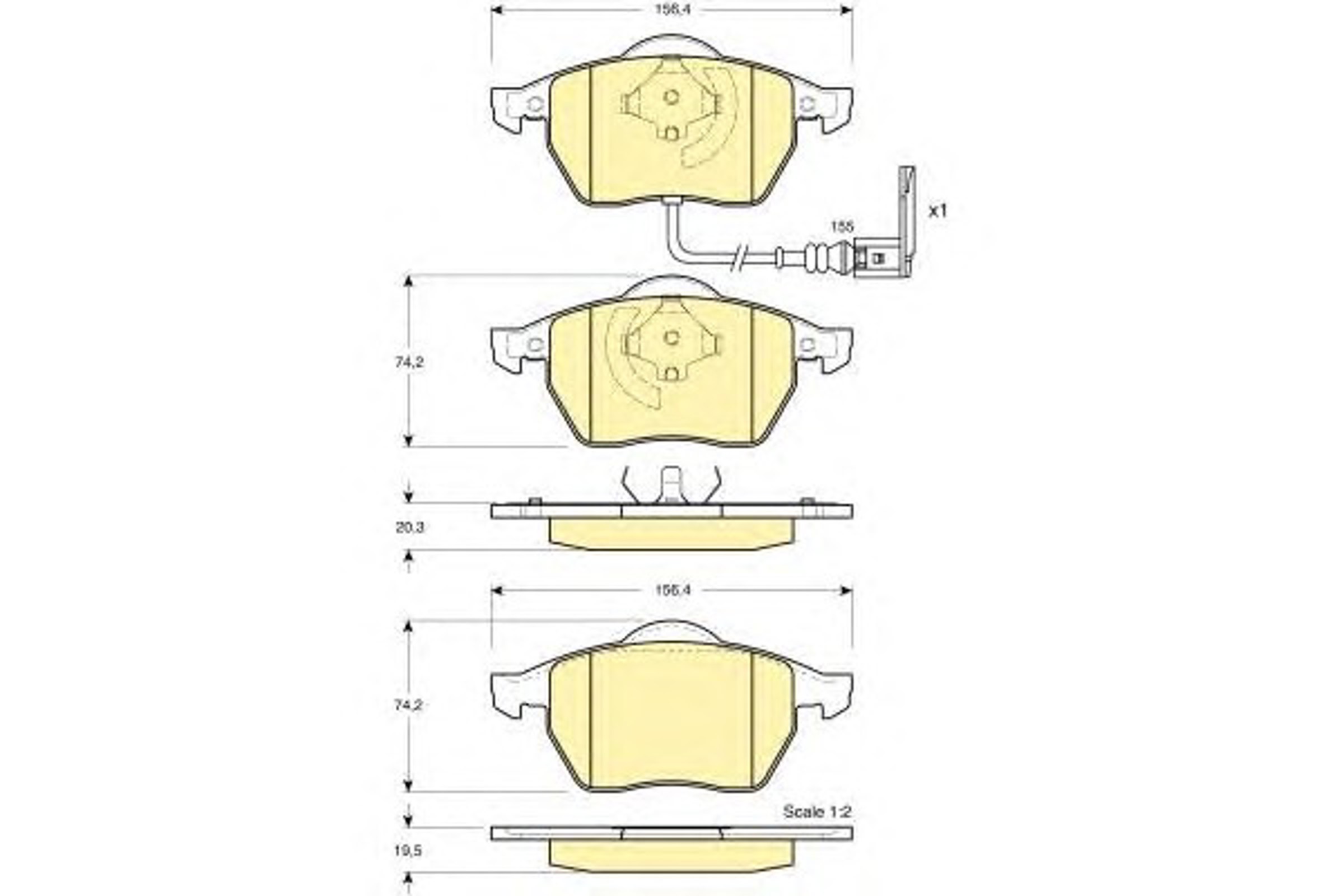 Колодки тормозные дисковые GIRLING 6114032