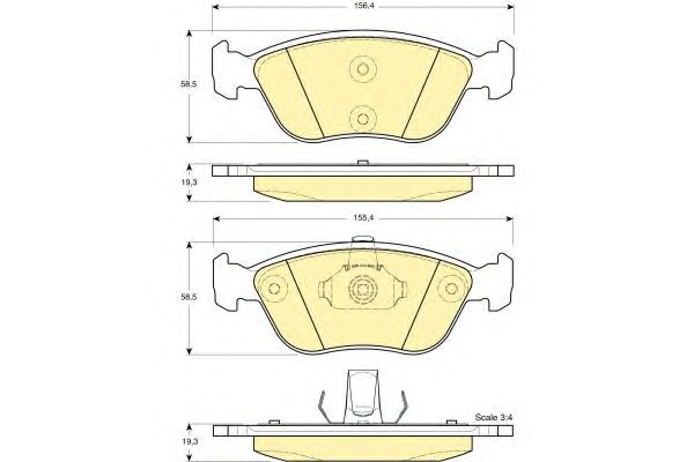 Комплект тормозных колодок дисковый тормоз GIRLING 6114062