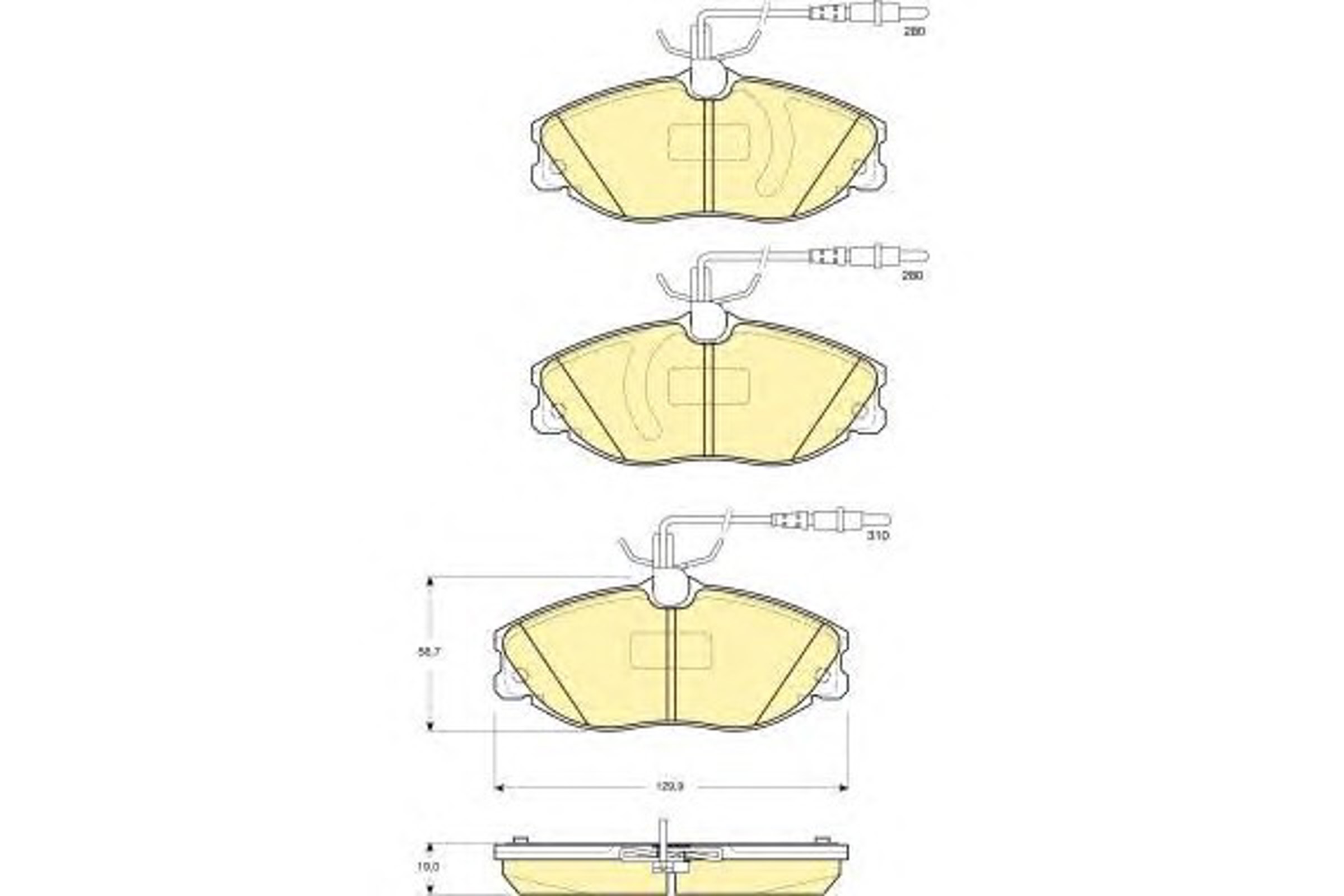 Колодки тормозные дисковые GIRLING 6114231