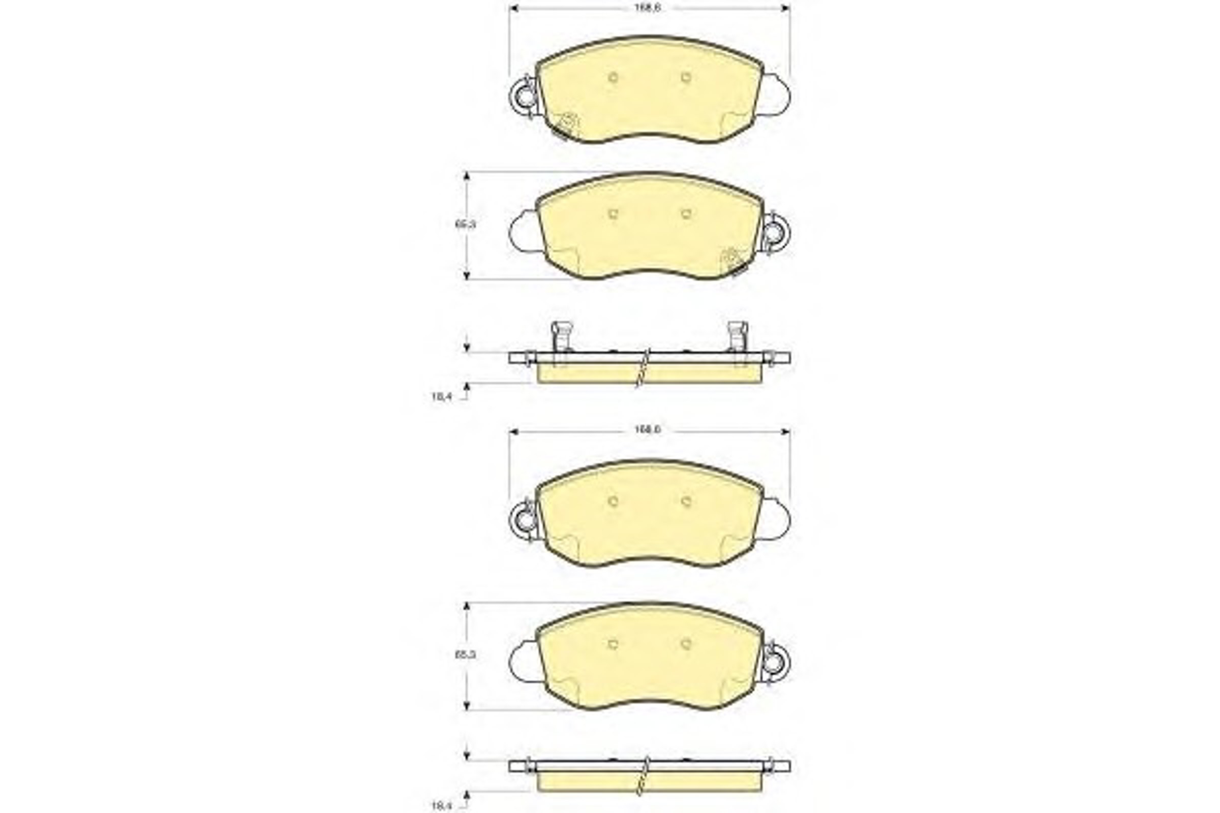Комплект тормозных колодок дисковый тормоз GIRLING 6114244