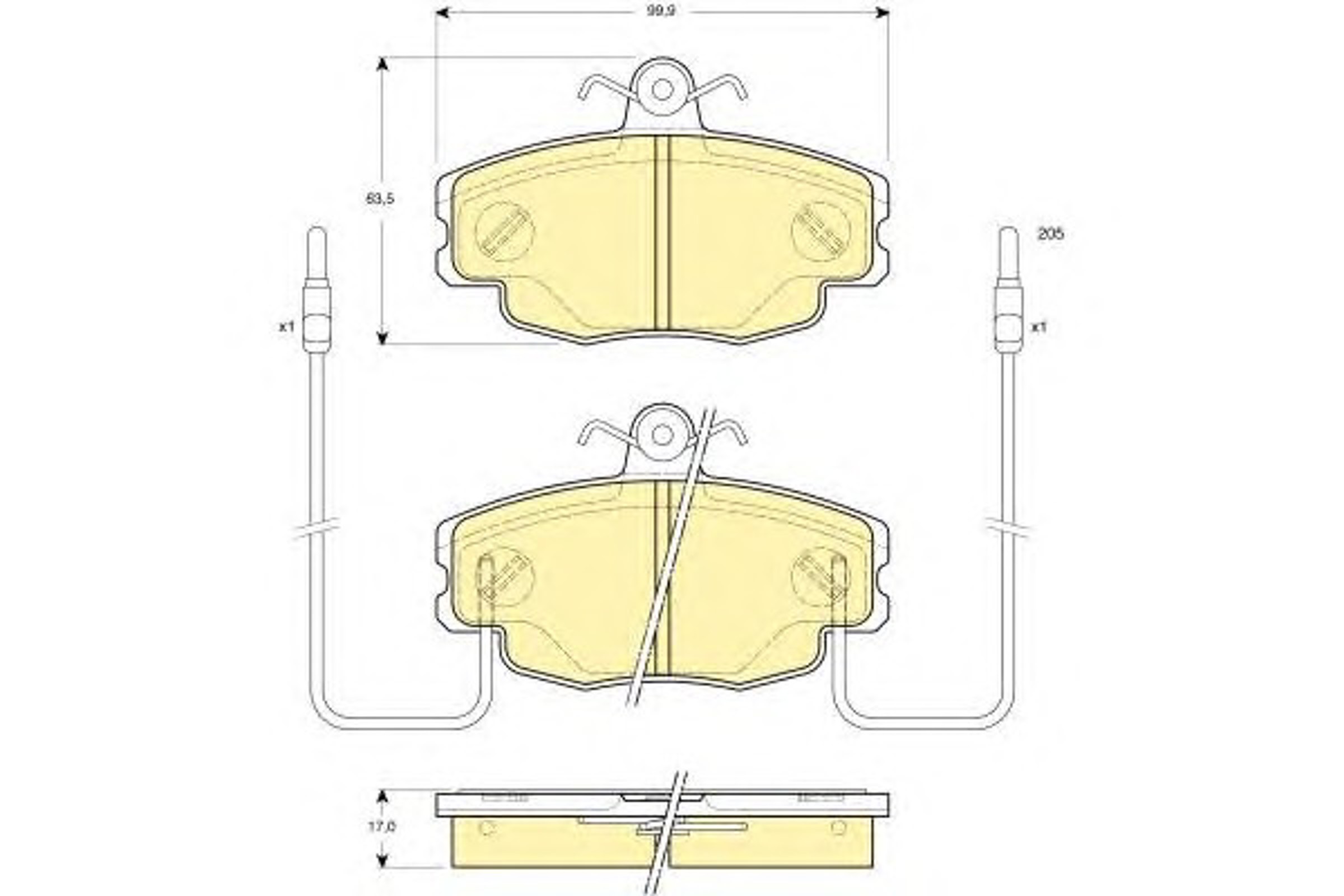 Комплект тормозных колодок дисковый тормоз GIRLING 6114281