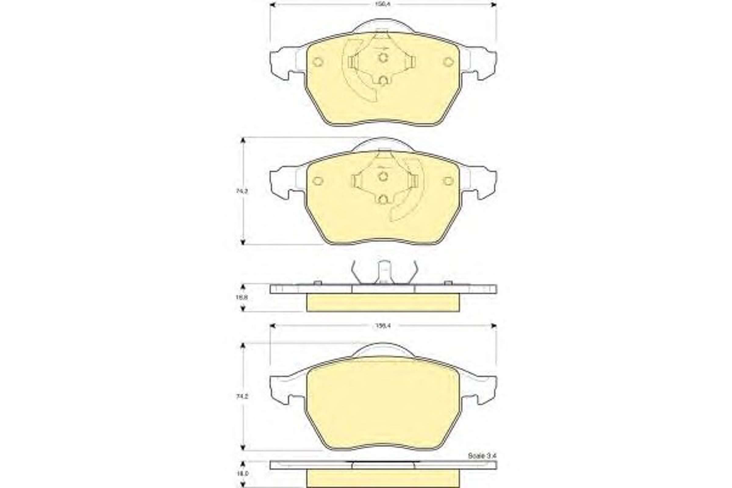 Колодка тормозная дисковая комплект GIRLING 6114292