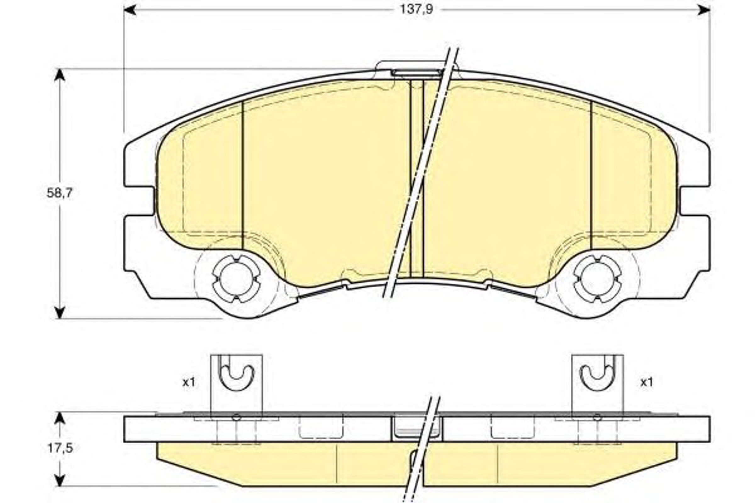 Комплект тормозных колодок дисковый тормоз GIRLING 6114369