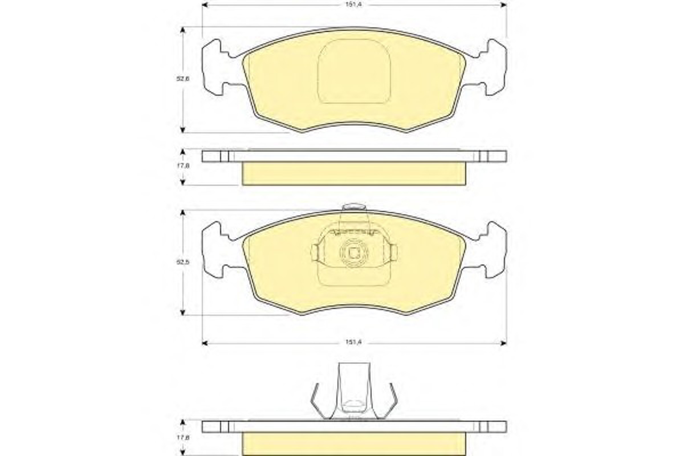 Комплект тормозных колодок дисковый тормоз GIRLING 6114432