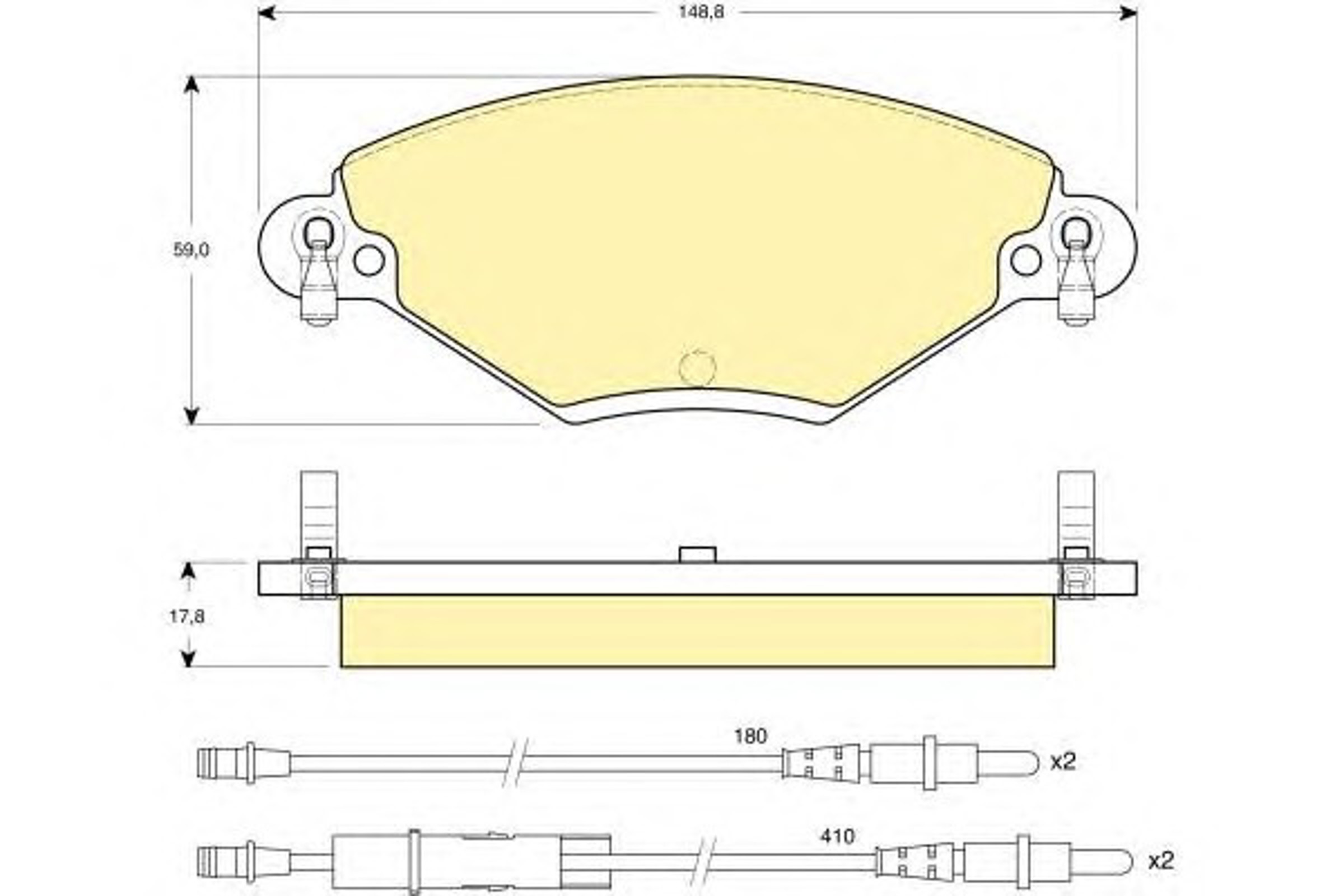Колодки тормозные дисковые GIRLING 6114484