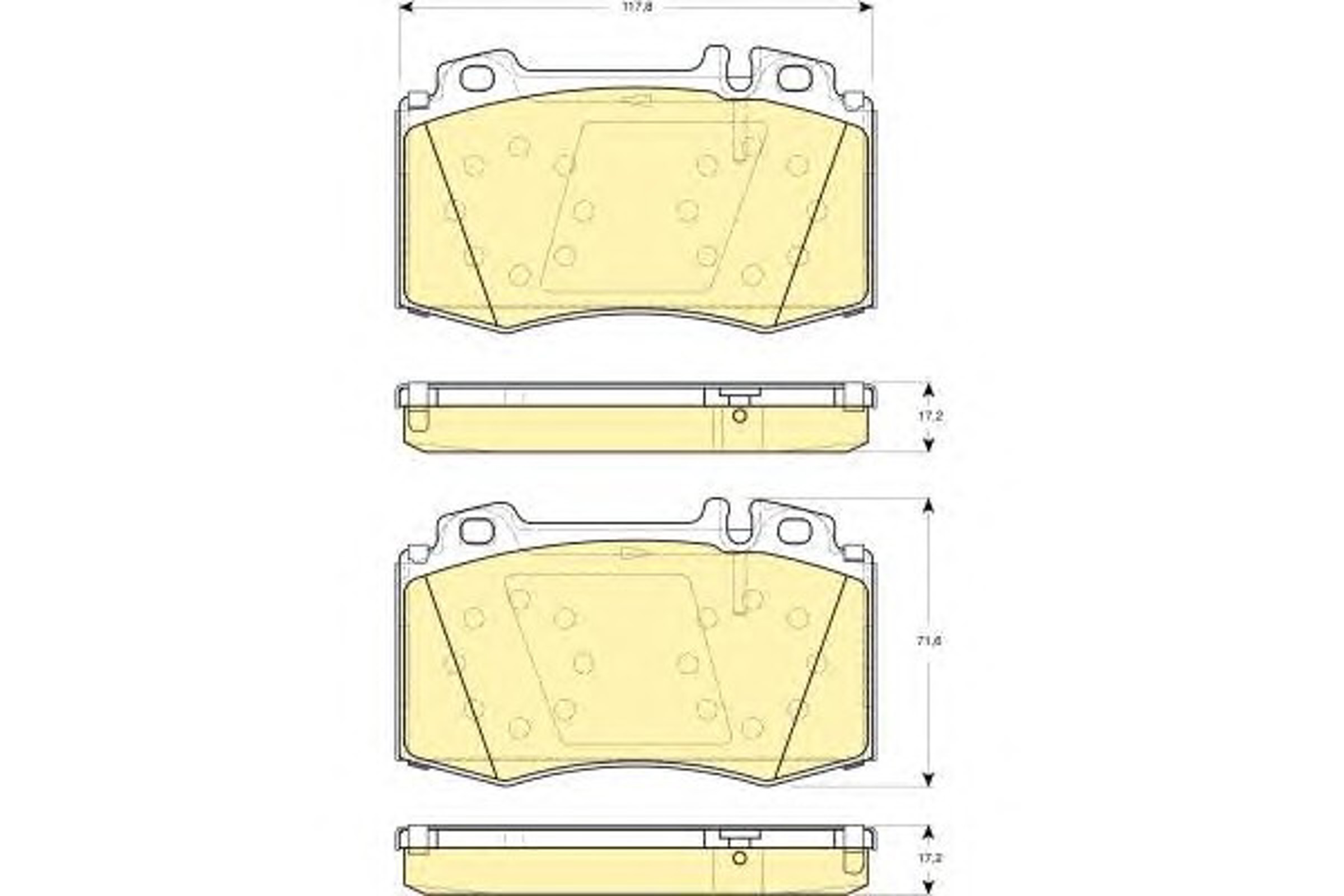 Колодки тормозные дисковые комплект GIRLING 6114549