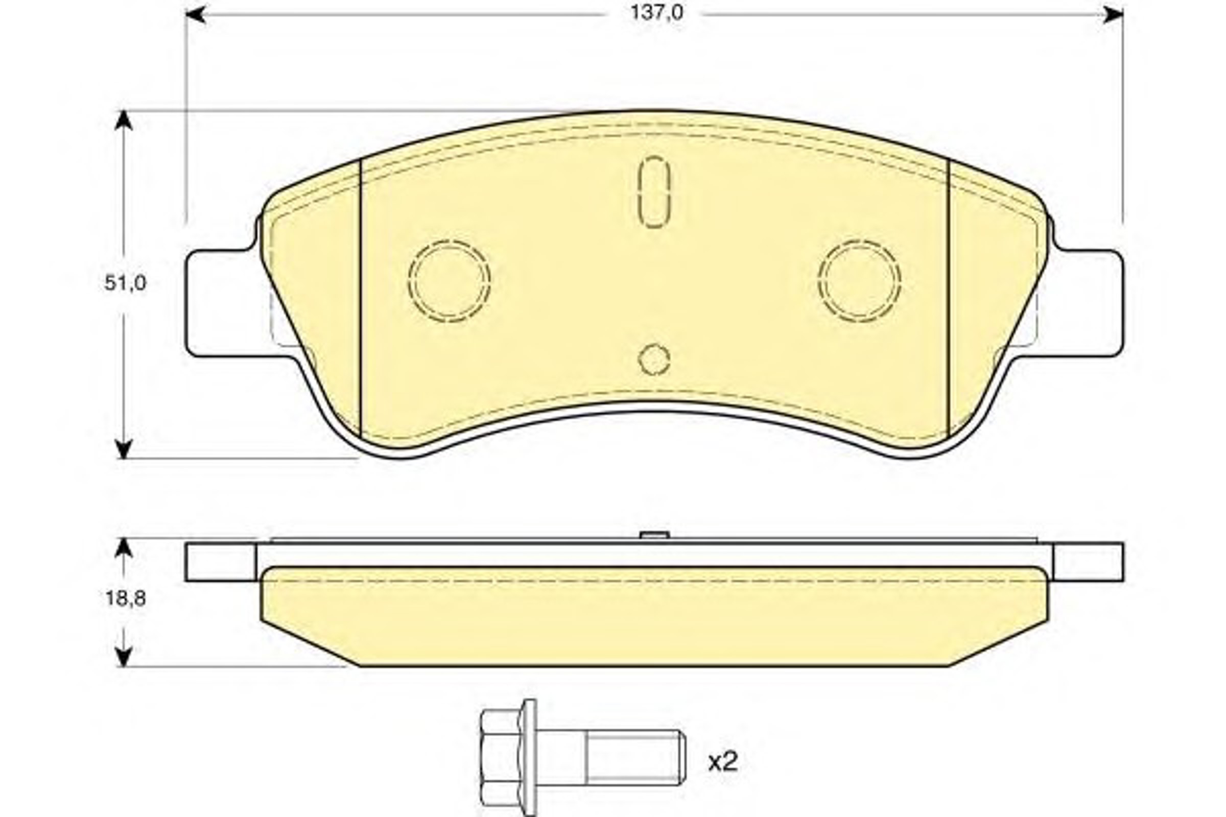 Комплект тормозных колодок дисковый тормоз GIRLING 6114644