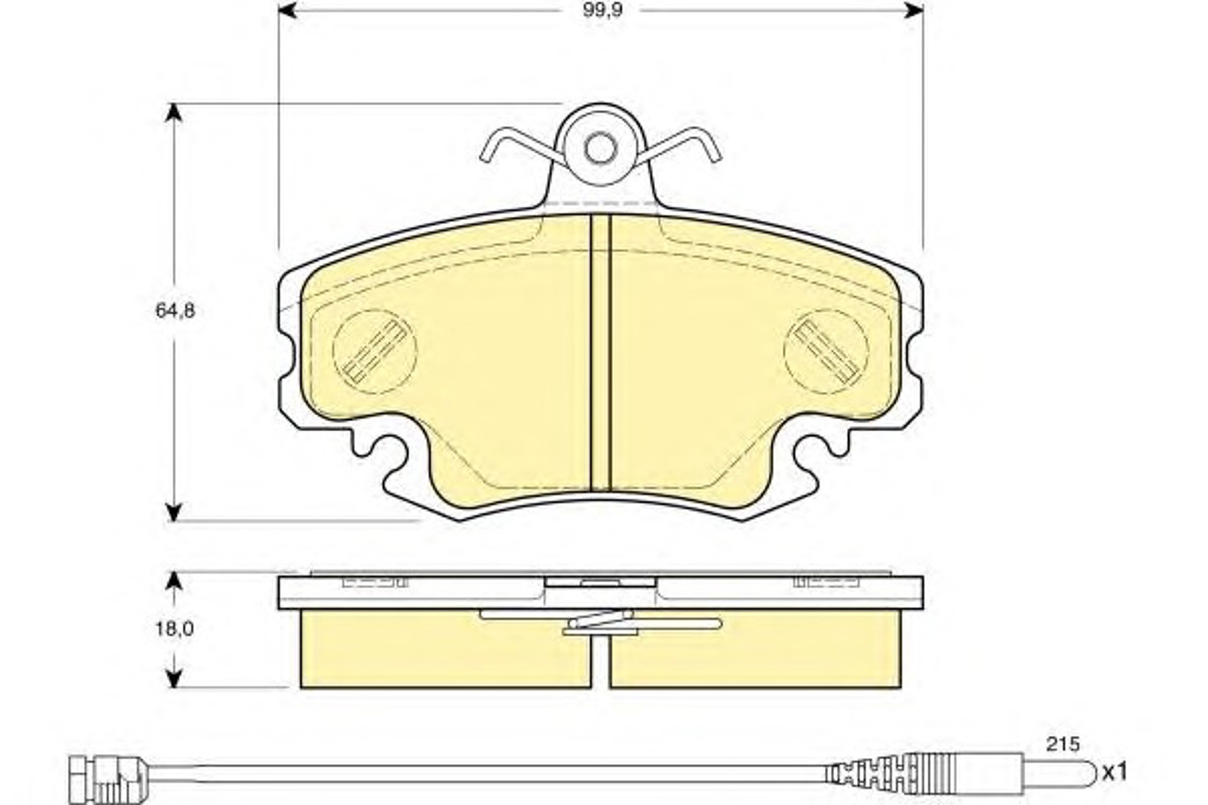 Колодки тормозные дисковые комплект GIRLING 6114651