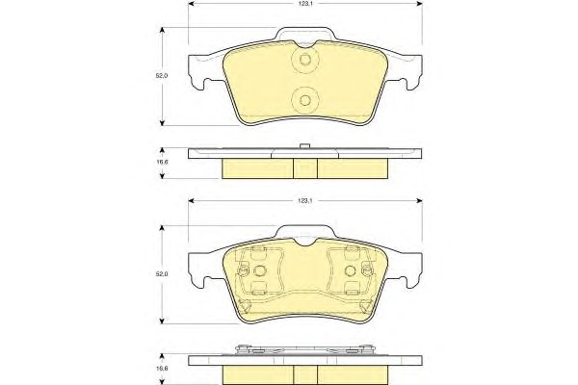 Колодки тормозные дисковые задние GIRLING 6114692