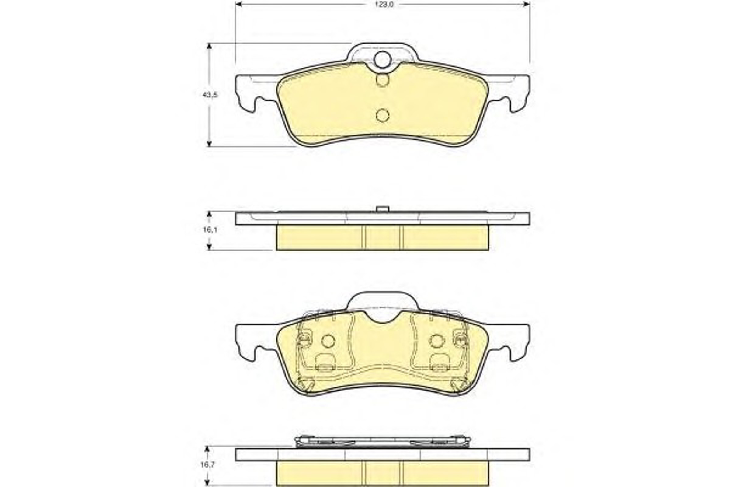 Колодки тормозные дисковые GIRLING 6114772