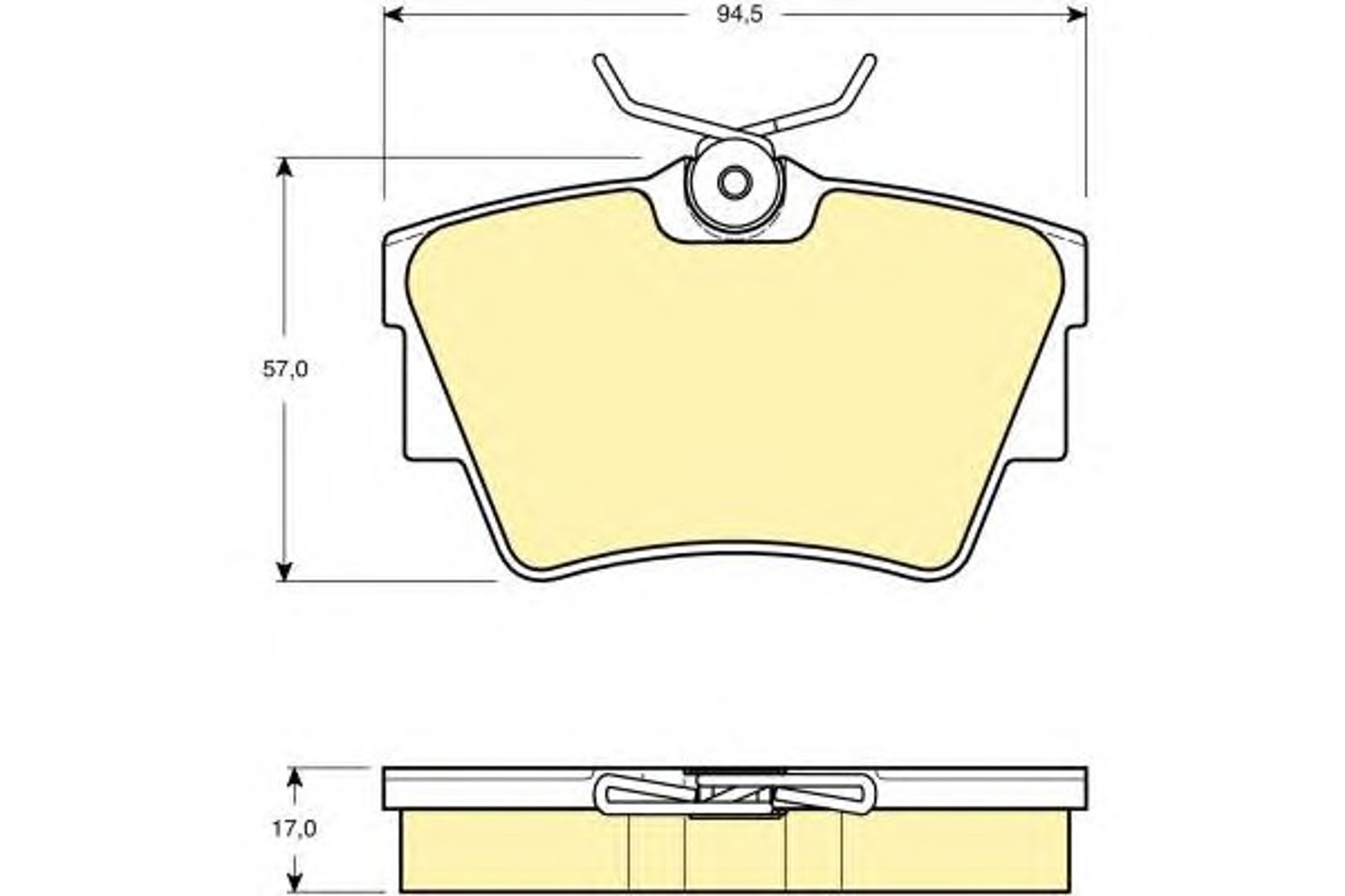 Колодки тормозные дисковые комплект GIRLING 6114791