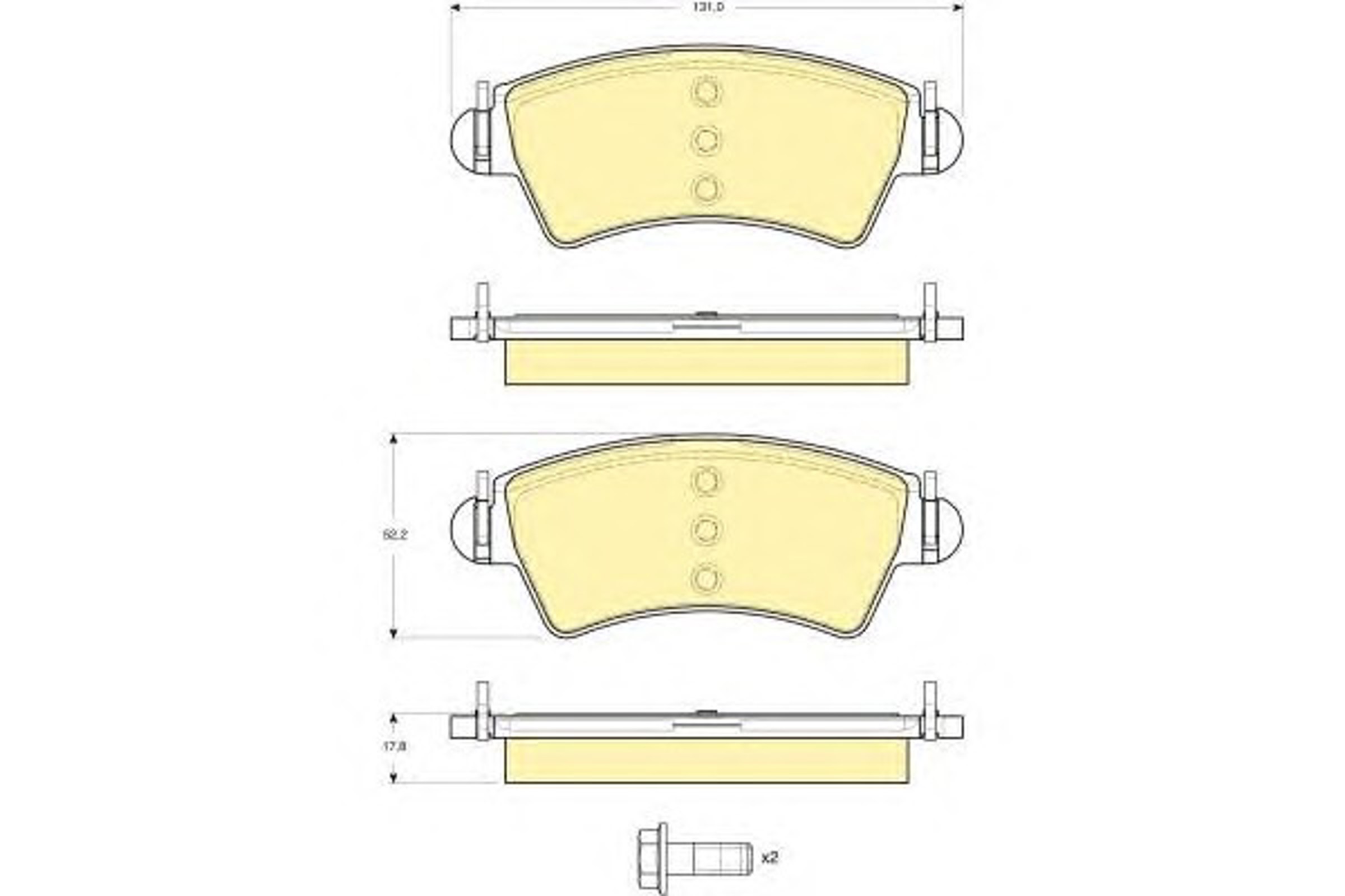 Колодки тормозные дисковые GIRLING 6115014