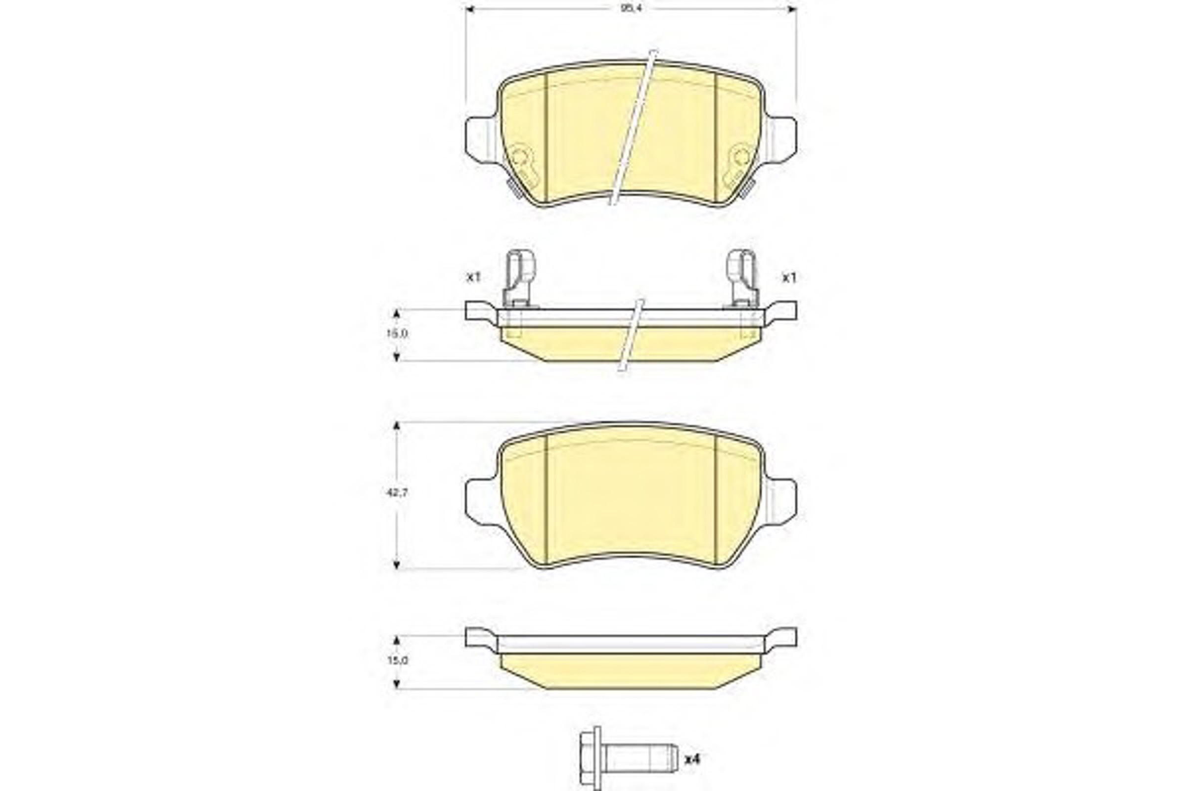 Колодки тормозные дисковые комплект GIRLING 6115151