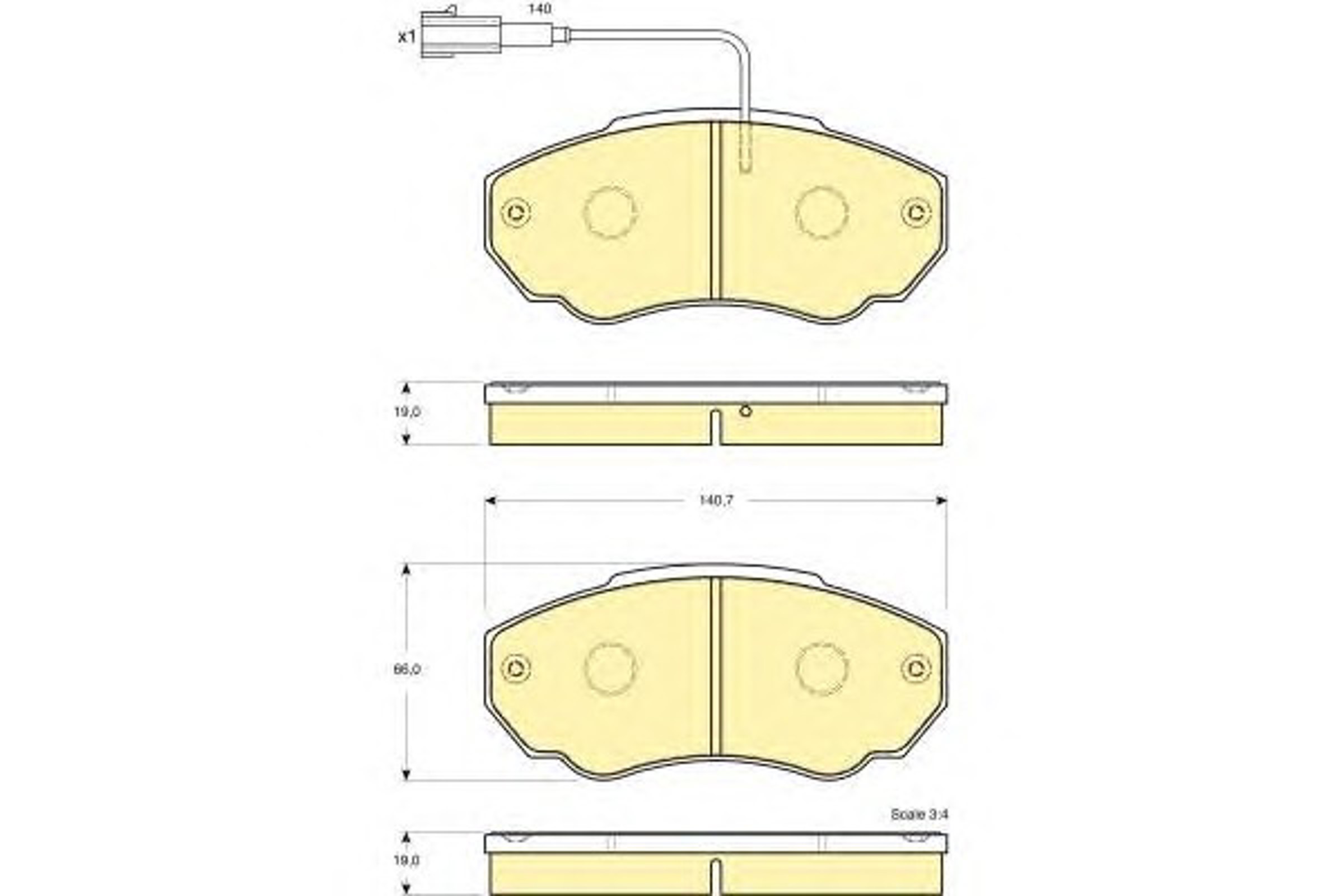 Колодки тормозные дисковые комплект GIRLING 6115179